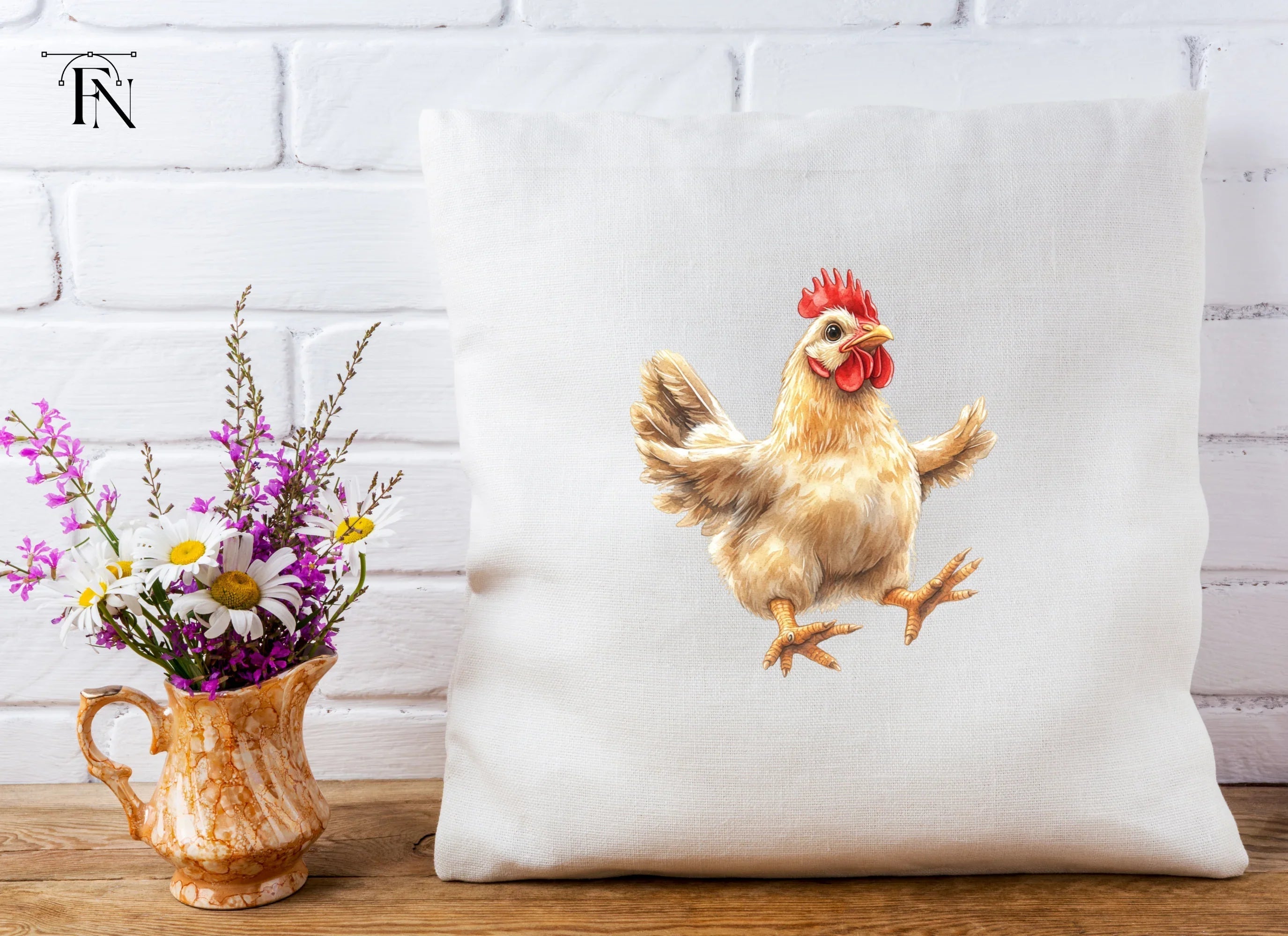 Cute Chicken Duo Clipart Bundle