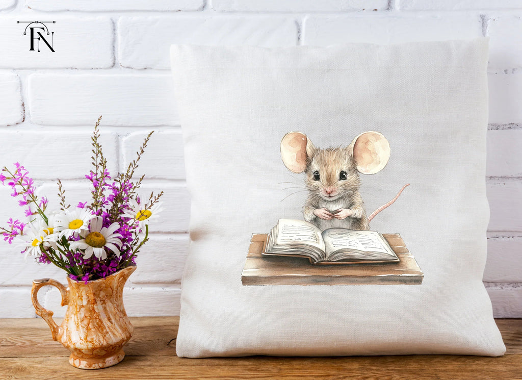 Studious Mice with Books Clipart Bundle