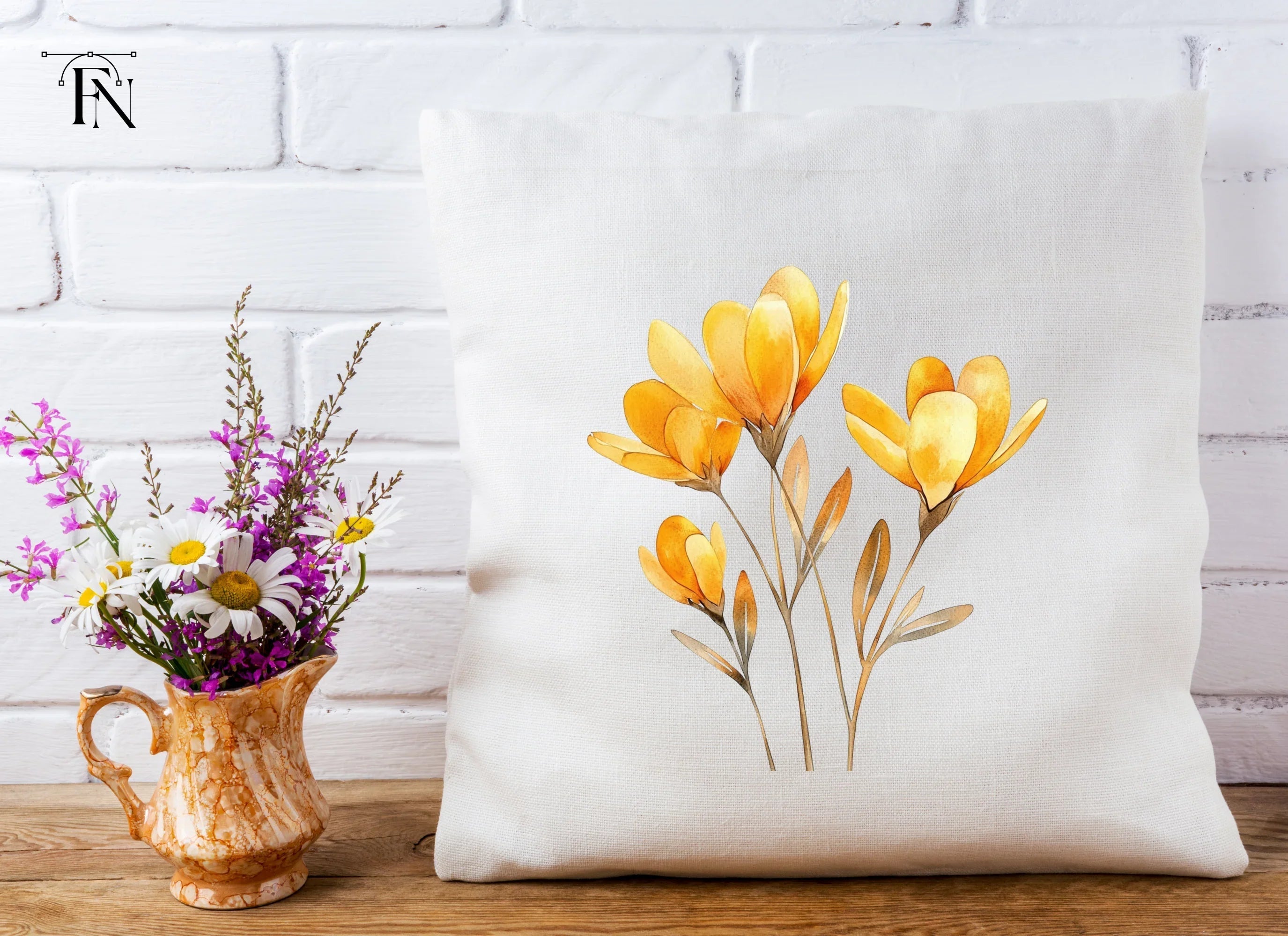 Yellow Flower Clipart Bundle