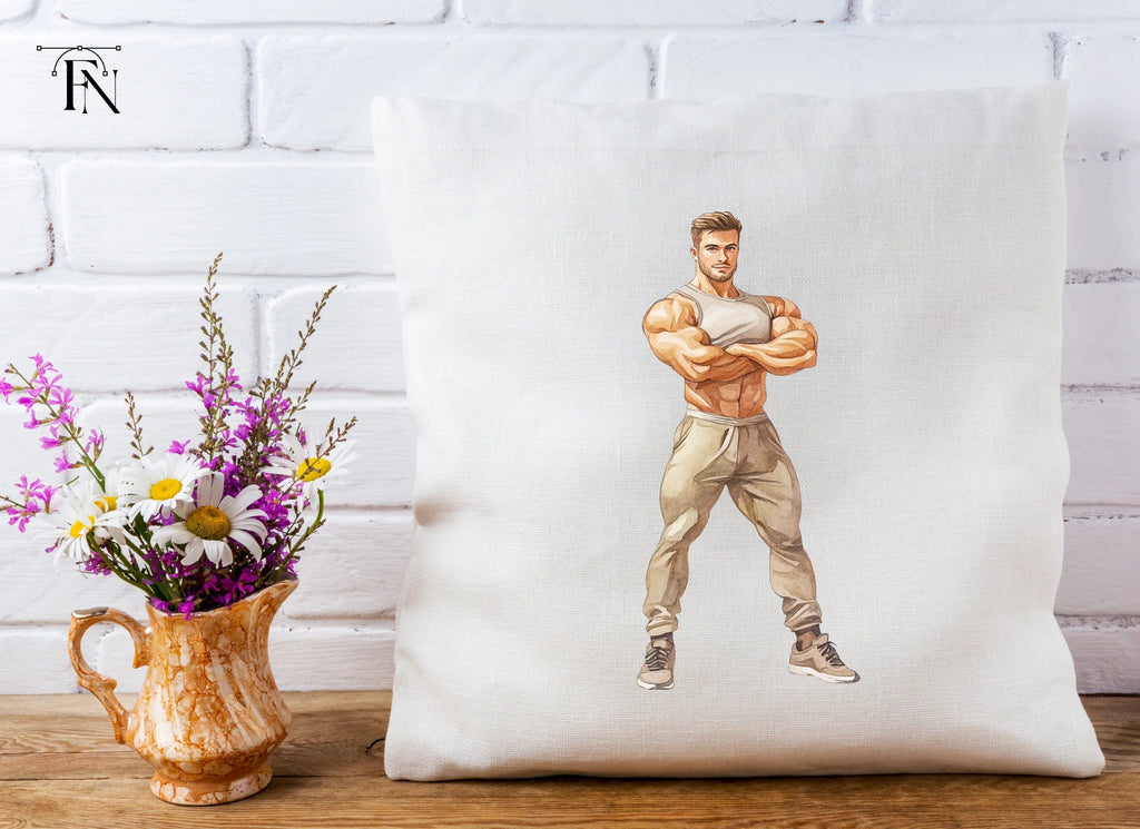 Muscular Men Bodybuilders Clipart Bundle