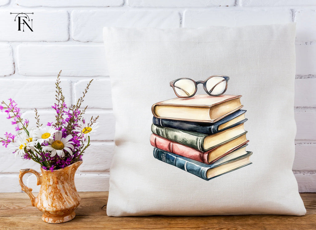 Stack of Books with Glasses Clipart Bundle