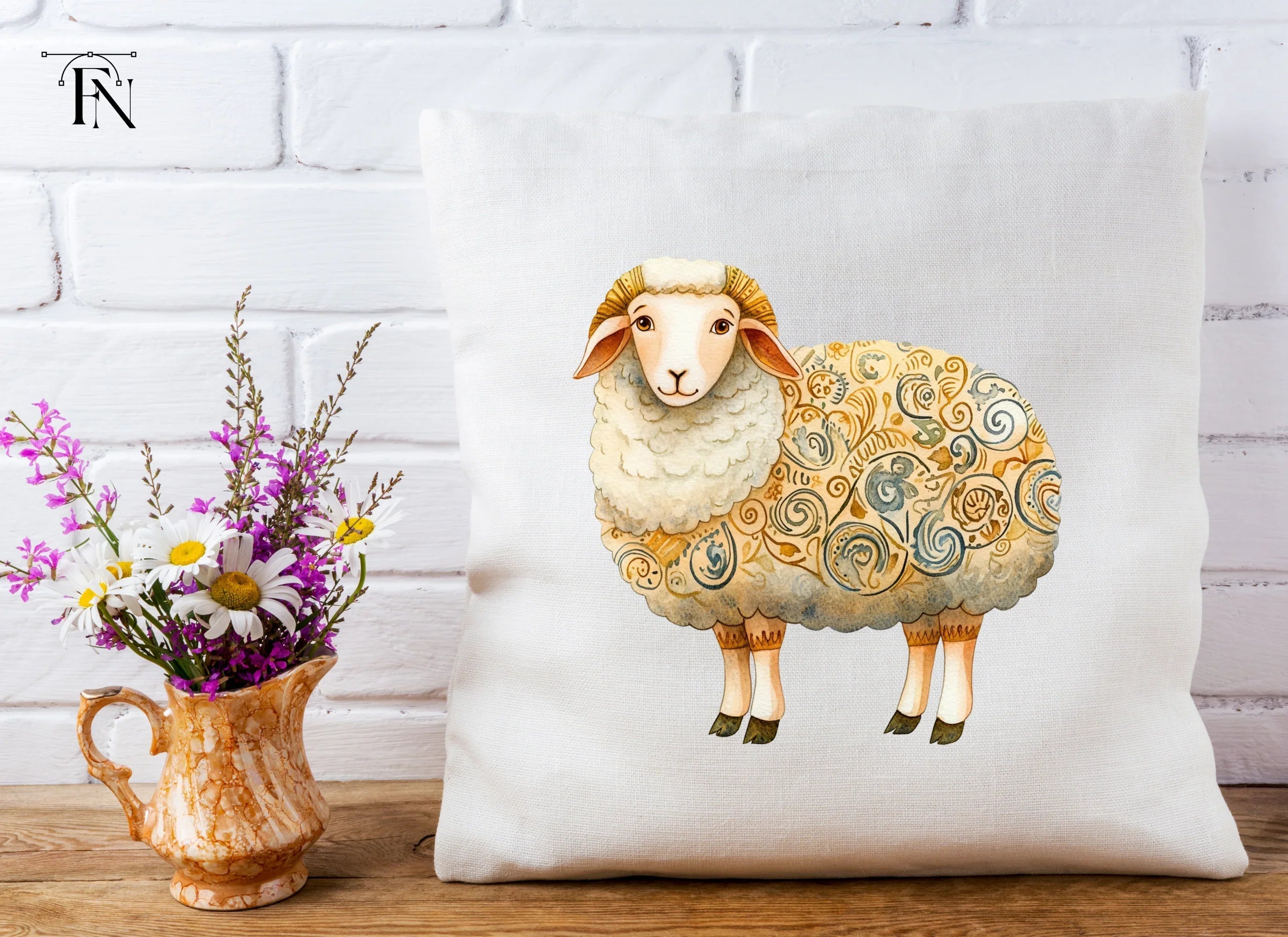 Decorative Sheep Clipart Bundle