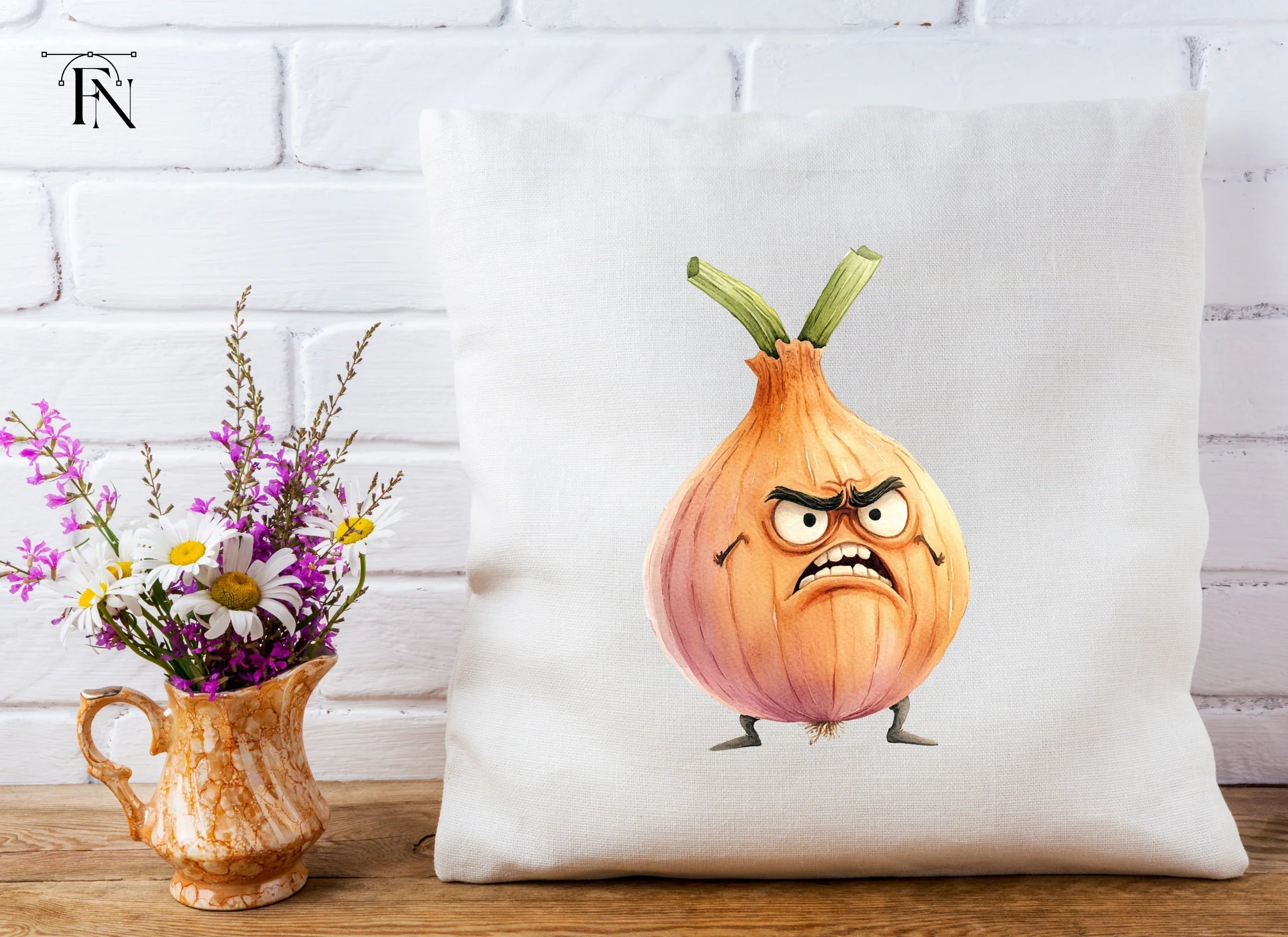 Angry Onion Cartoon Clipart Bundle