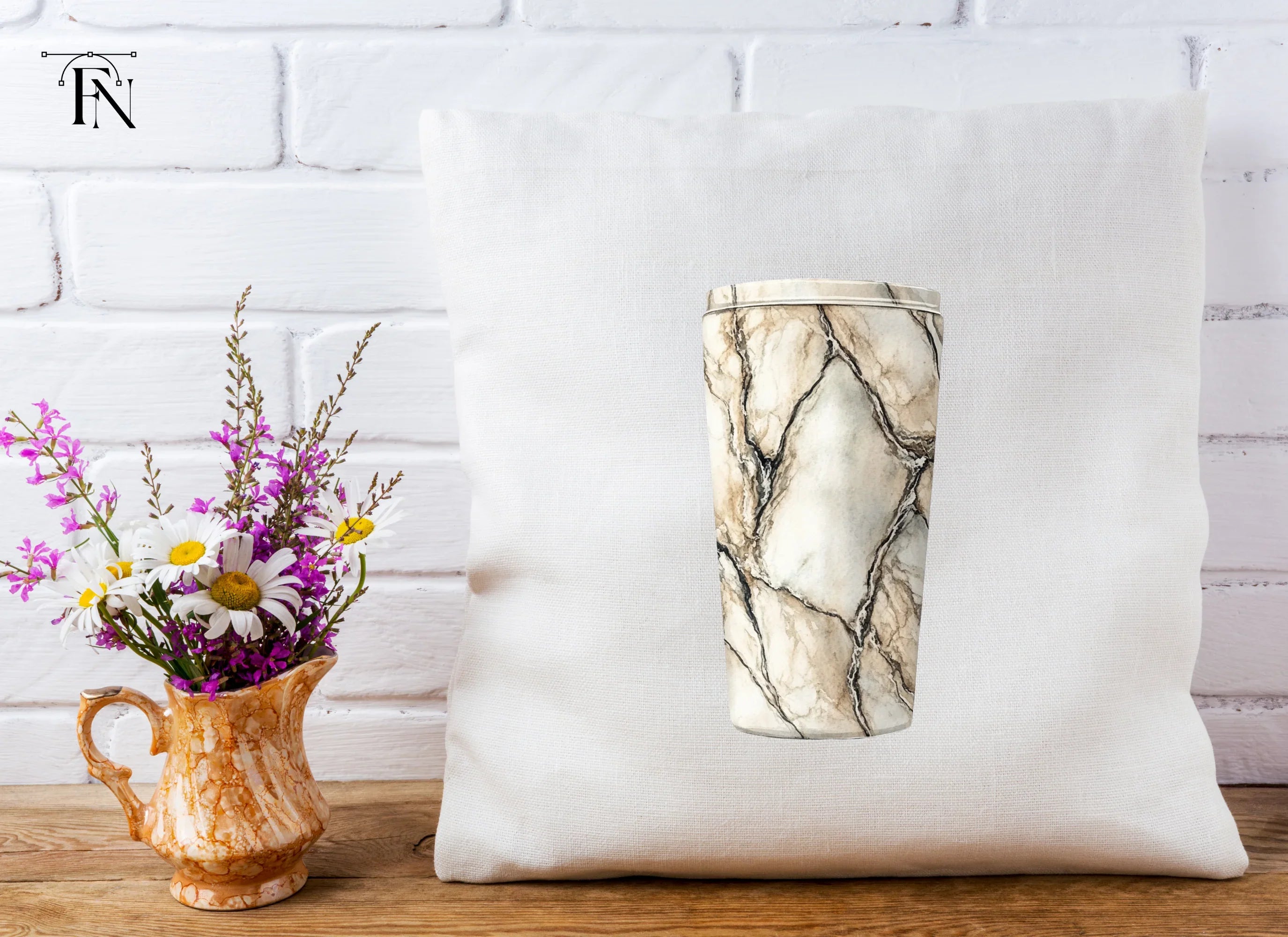 Golden Vein Marble Tumbler Clipart Bundle