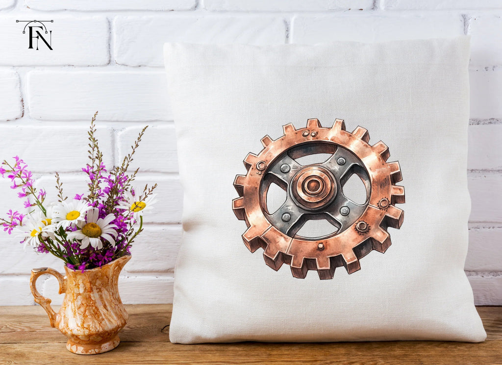Rustic Steampunk Gears Clipart Bundle