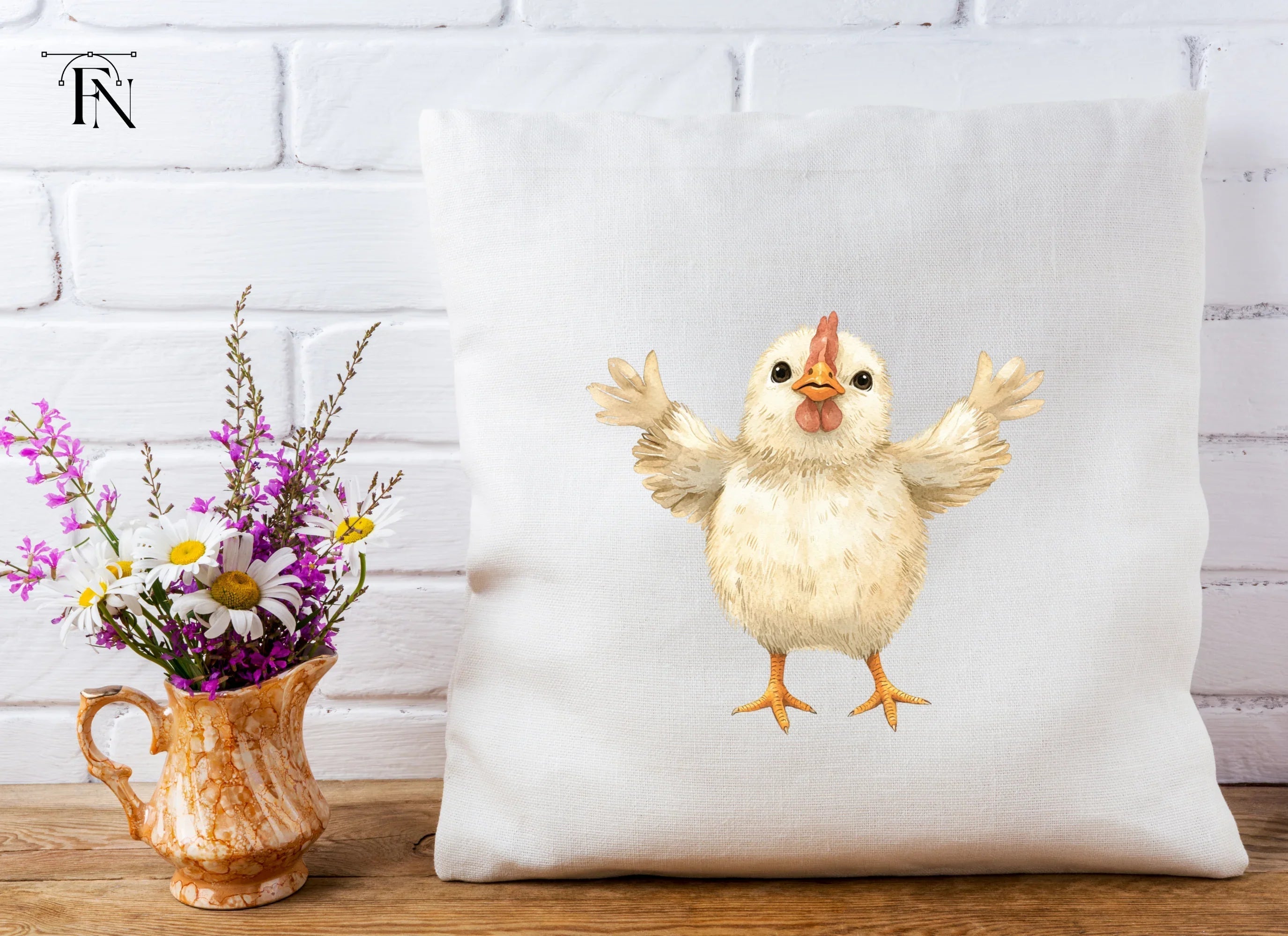 Happy Baby Chicken Clipart Bundle