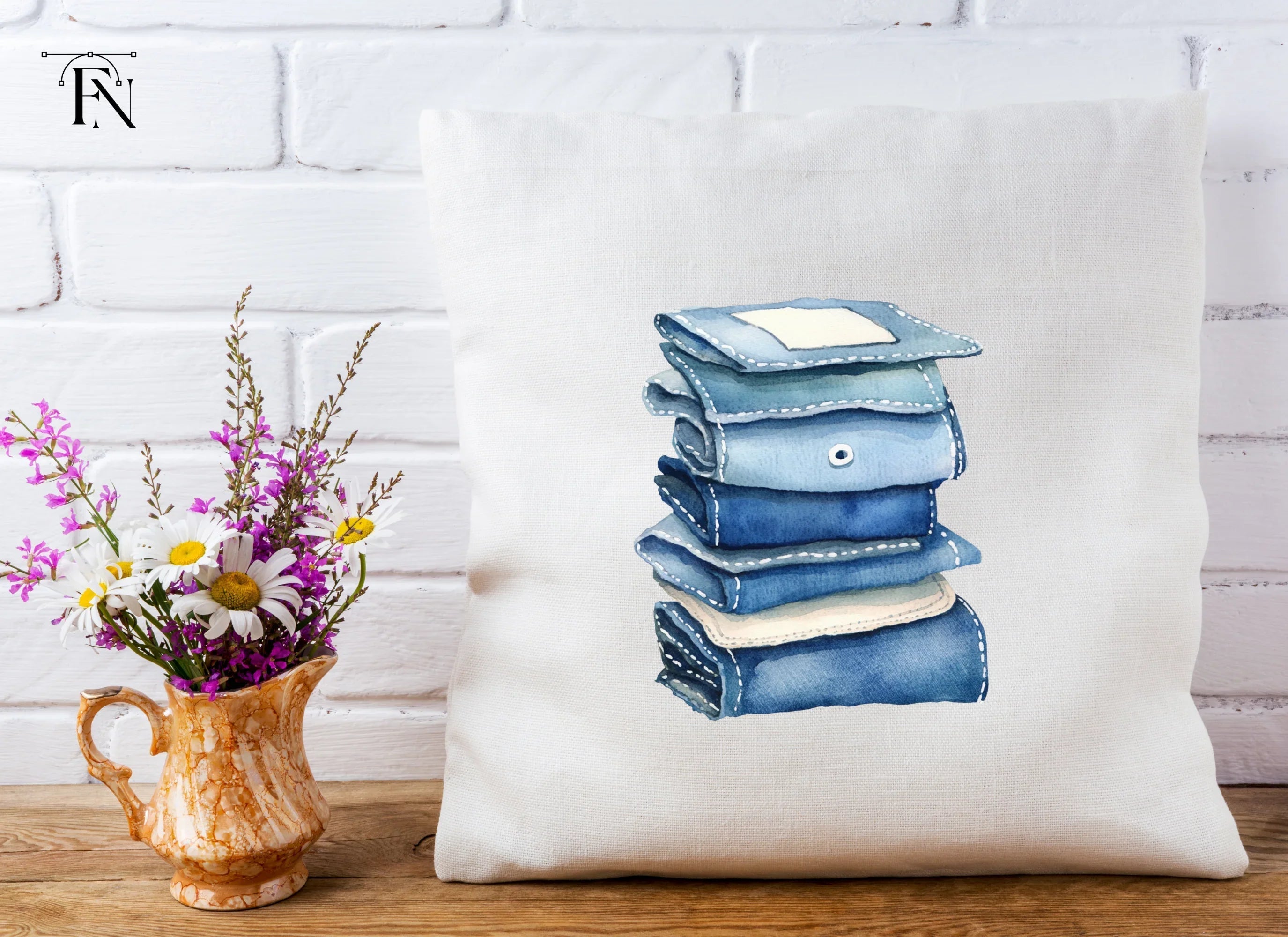 Denim Stacks Clipart Bundle