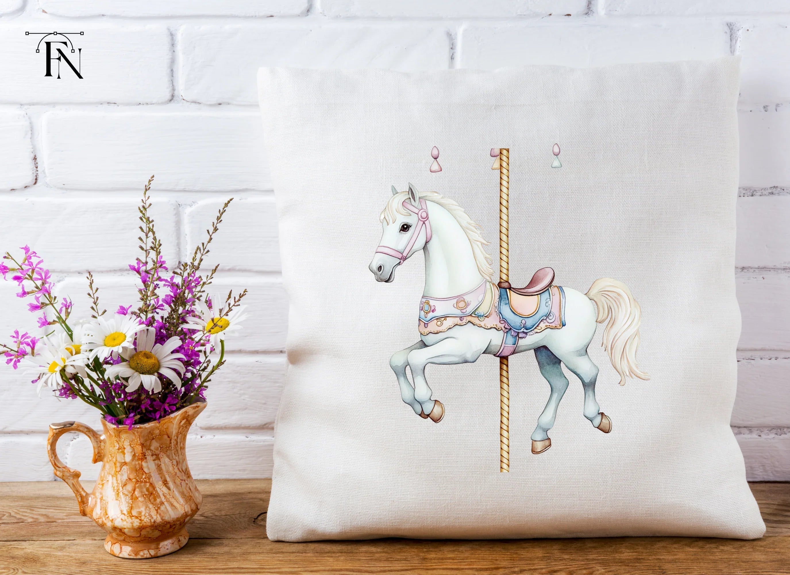 Carousel Horses Clipart Bundle