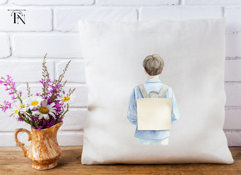 Boy With Backpack Clipart Bundle