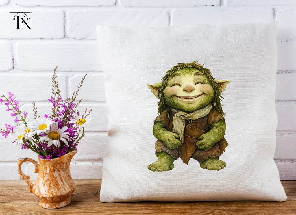 Happy Green Troll Clipart Bundle