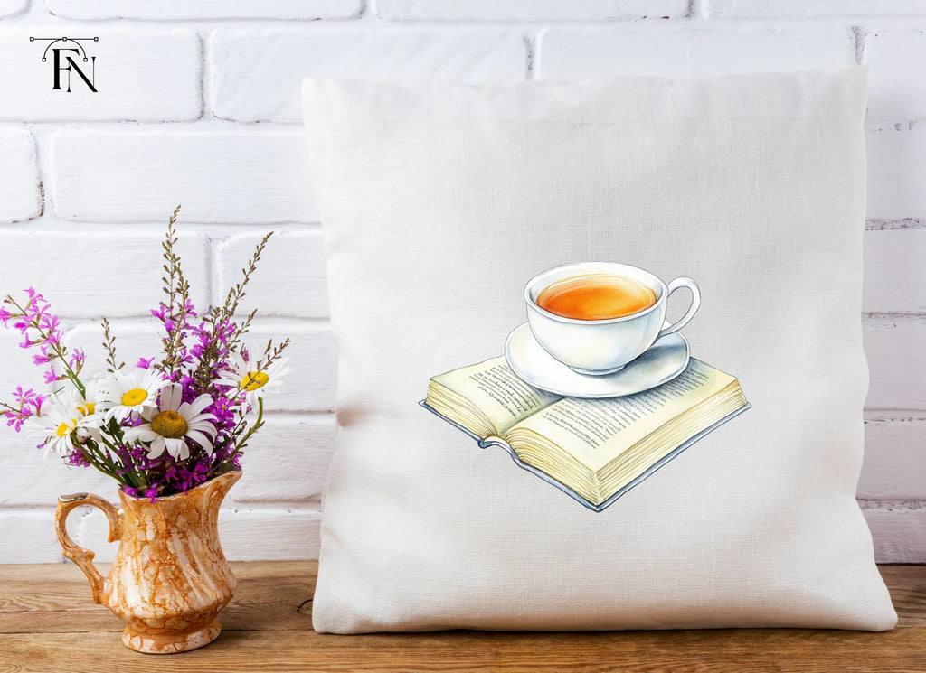 Tea Cups and Books Clipart Bundle