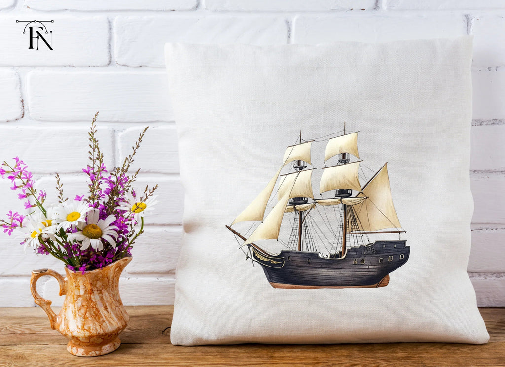 Vintage Pirate Ship Clipart Bundle