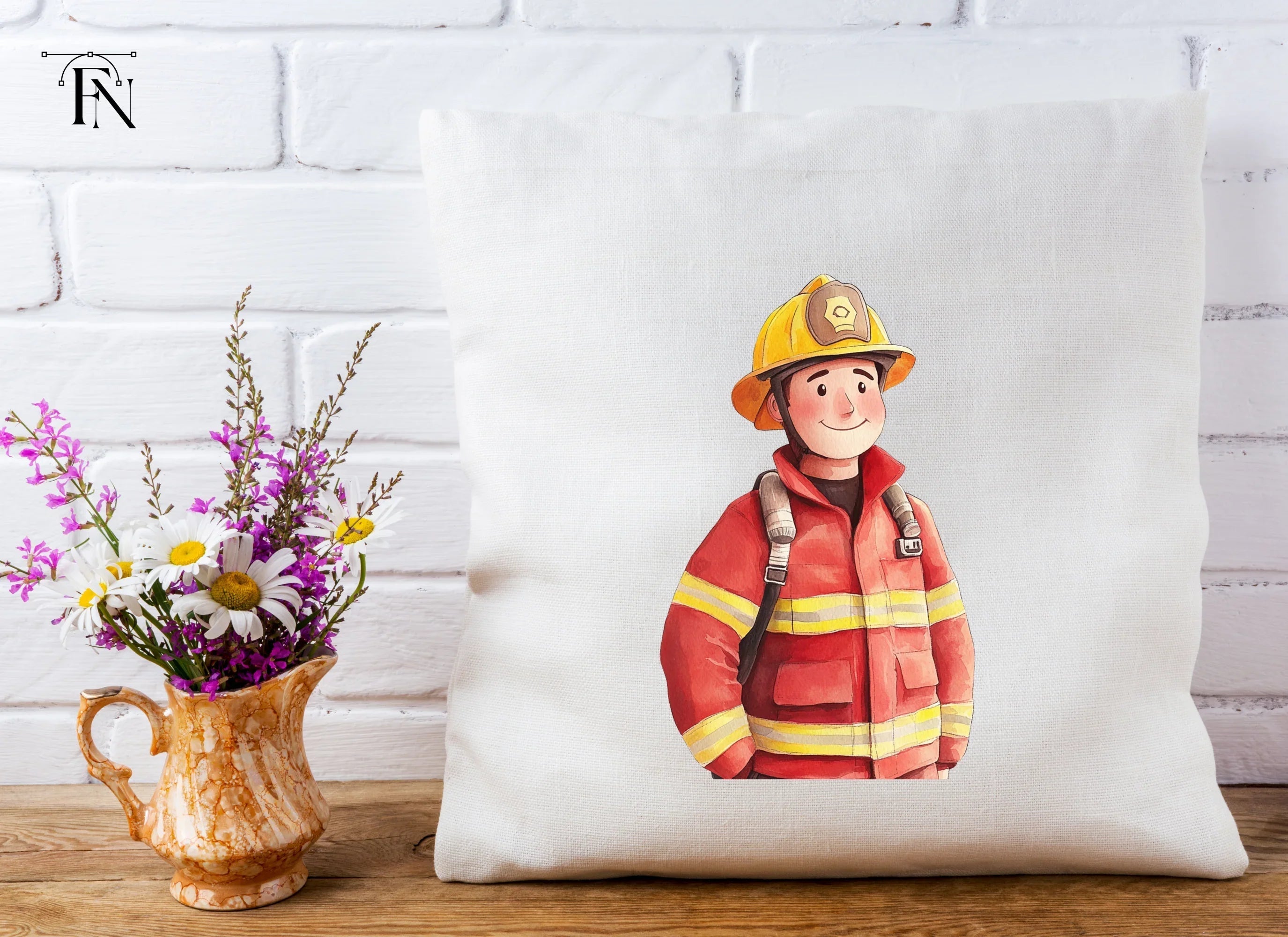 Cute Firefighters Clipart Bundle