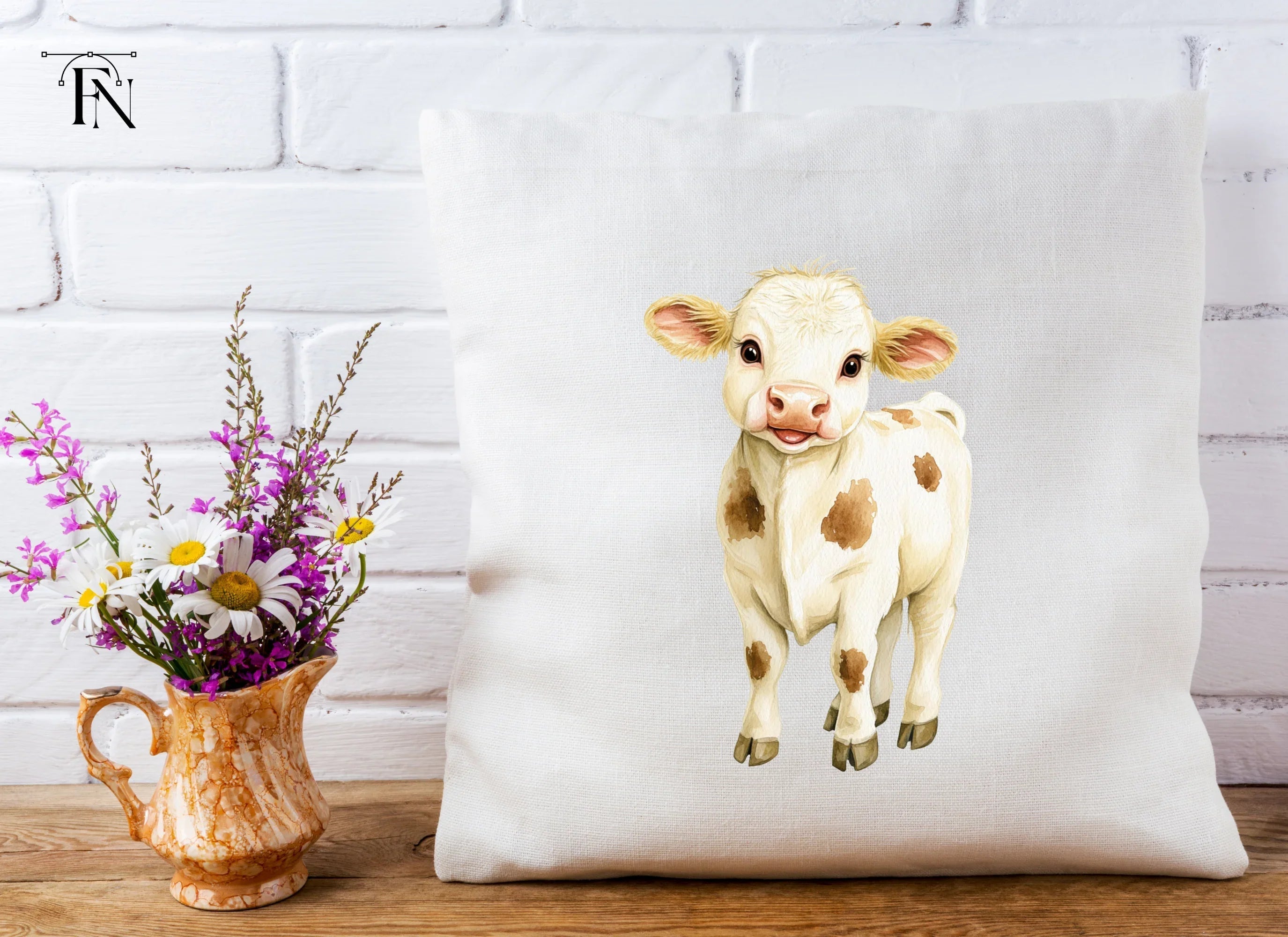 Cute Baby Calf Clipart Bundle