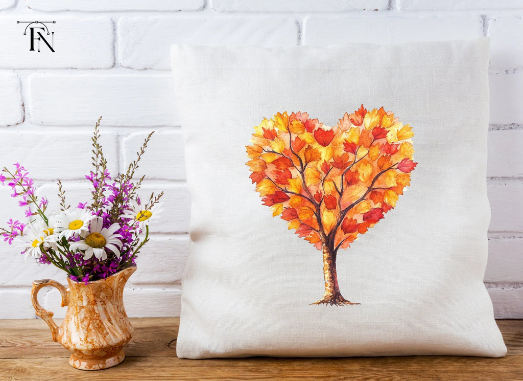Autumn Heart Tree Clipart Bundle