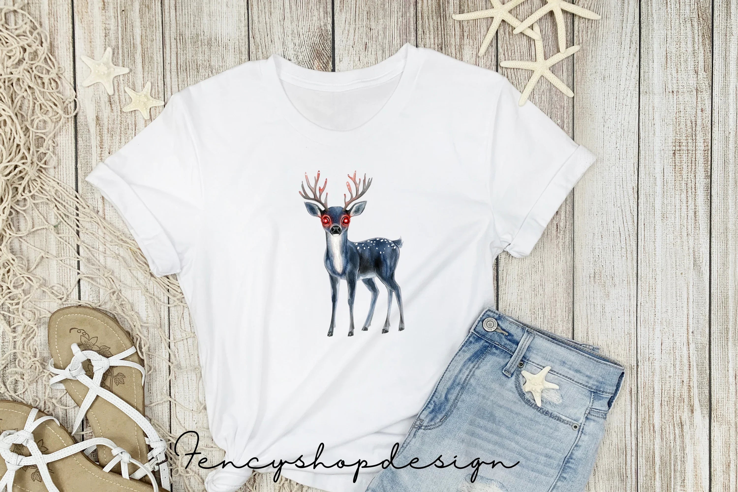 Cyberpunk Reindeer Clipart Bundle