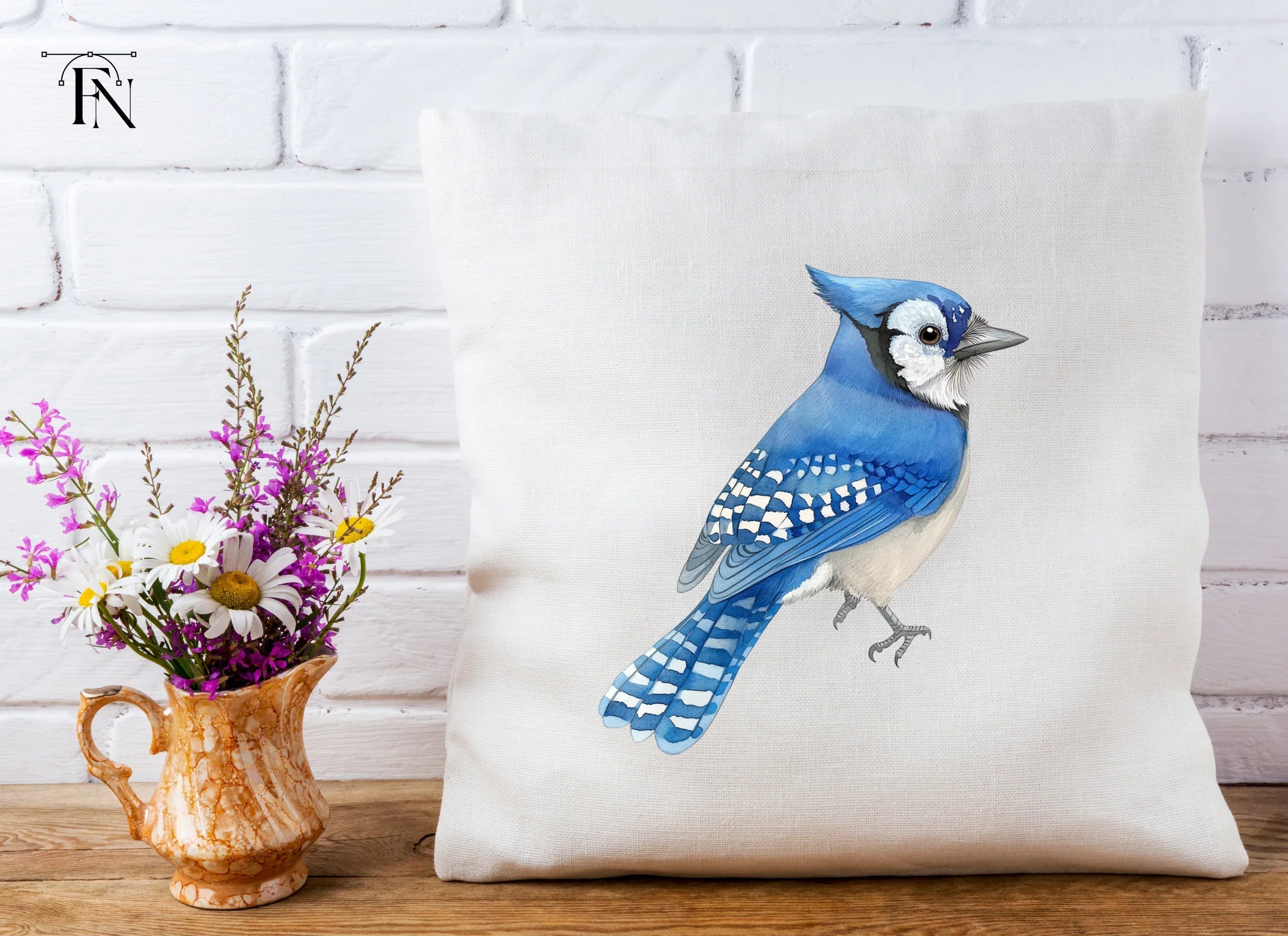 Realistic Blue Jay Bird Clipart Bundle