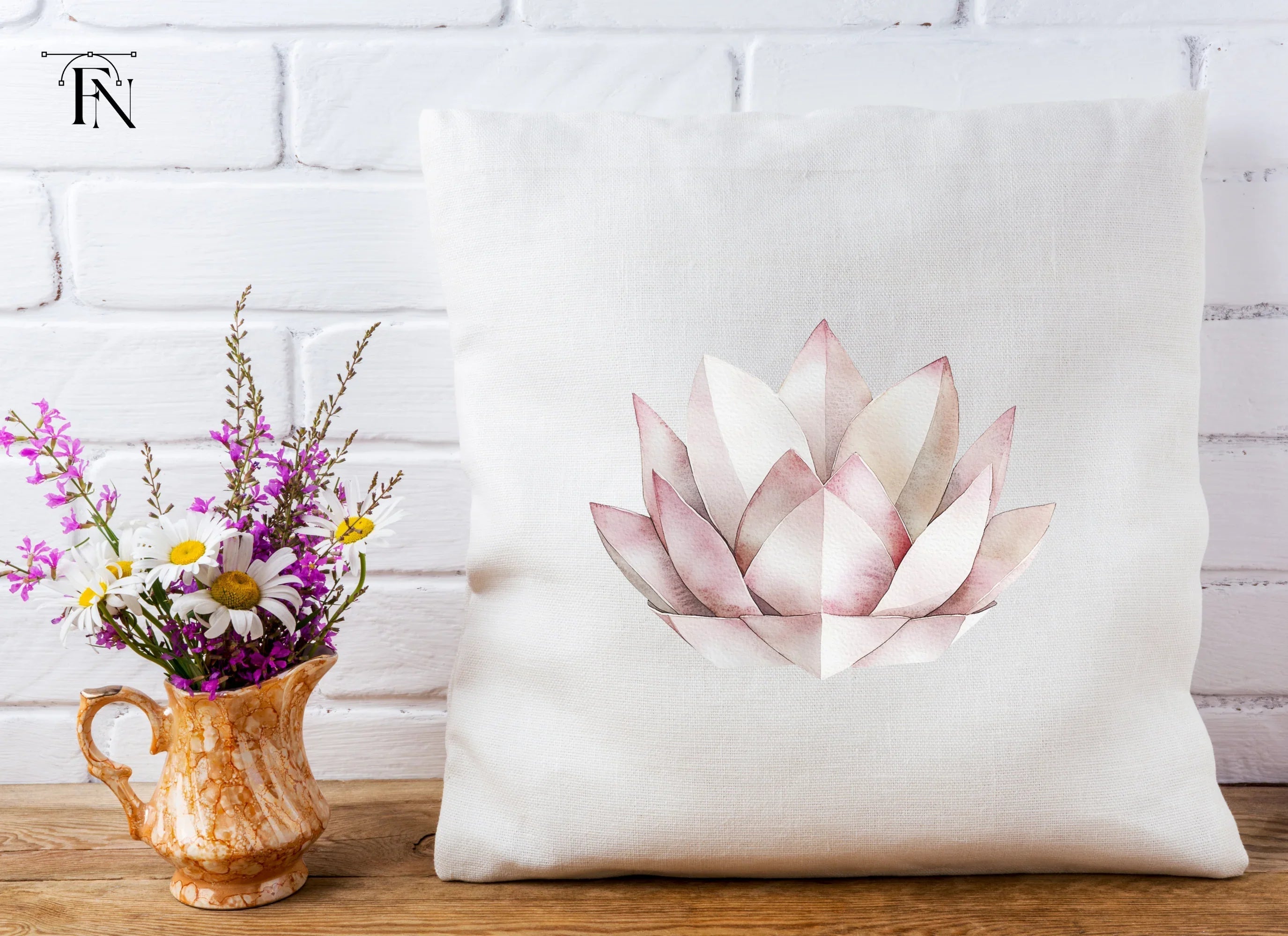 Lotus Flower Clipart Bundle