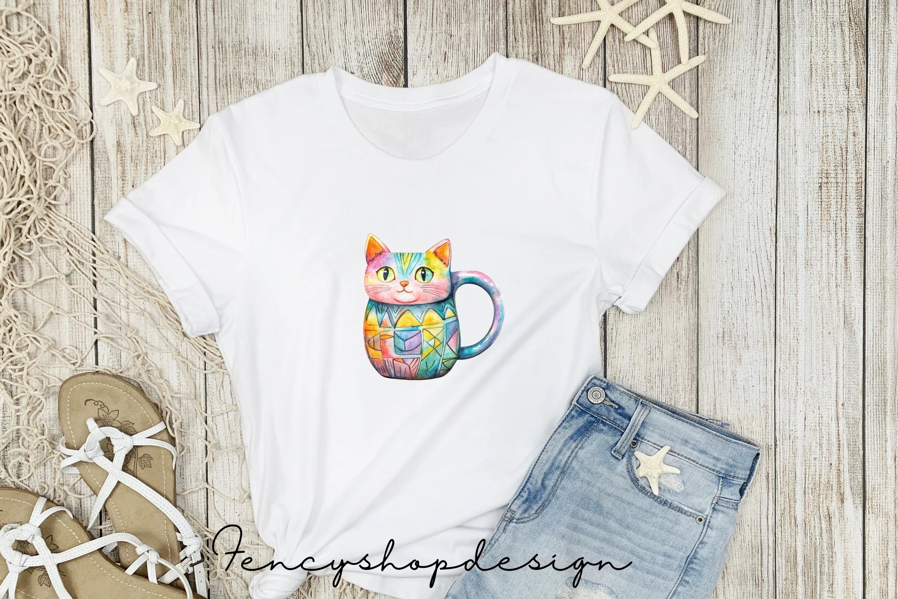 Adorable Cat Mugs Clipart Bundle