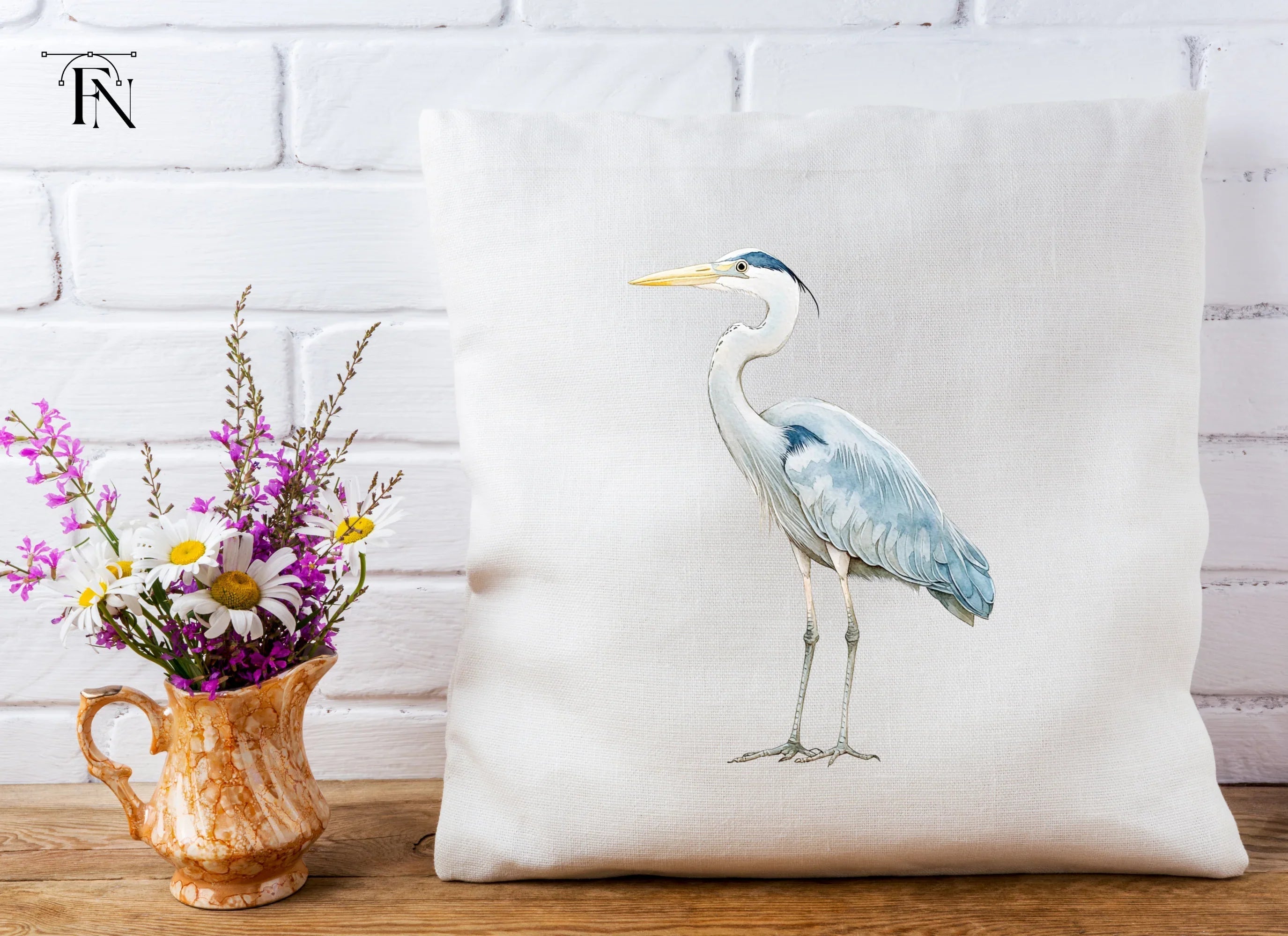 Elegant Grey Heron Bird Clipart Bundle