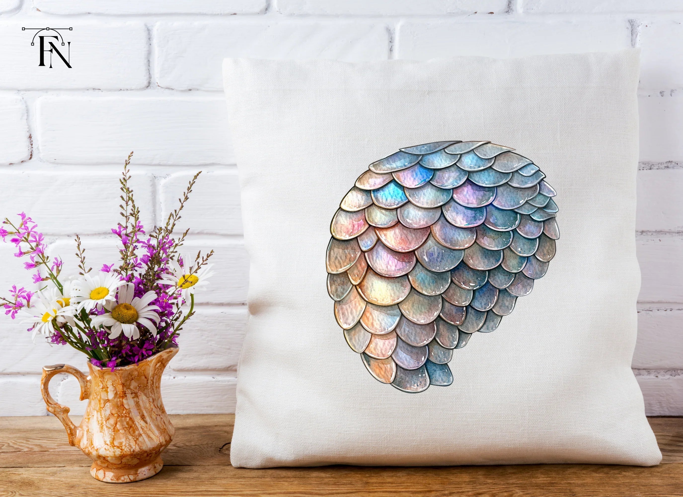 Shimmering Dragon Scale Textures Clipart Bundle