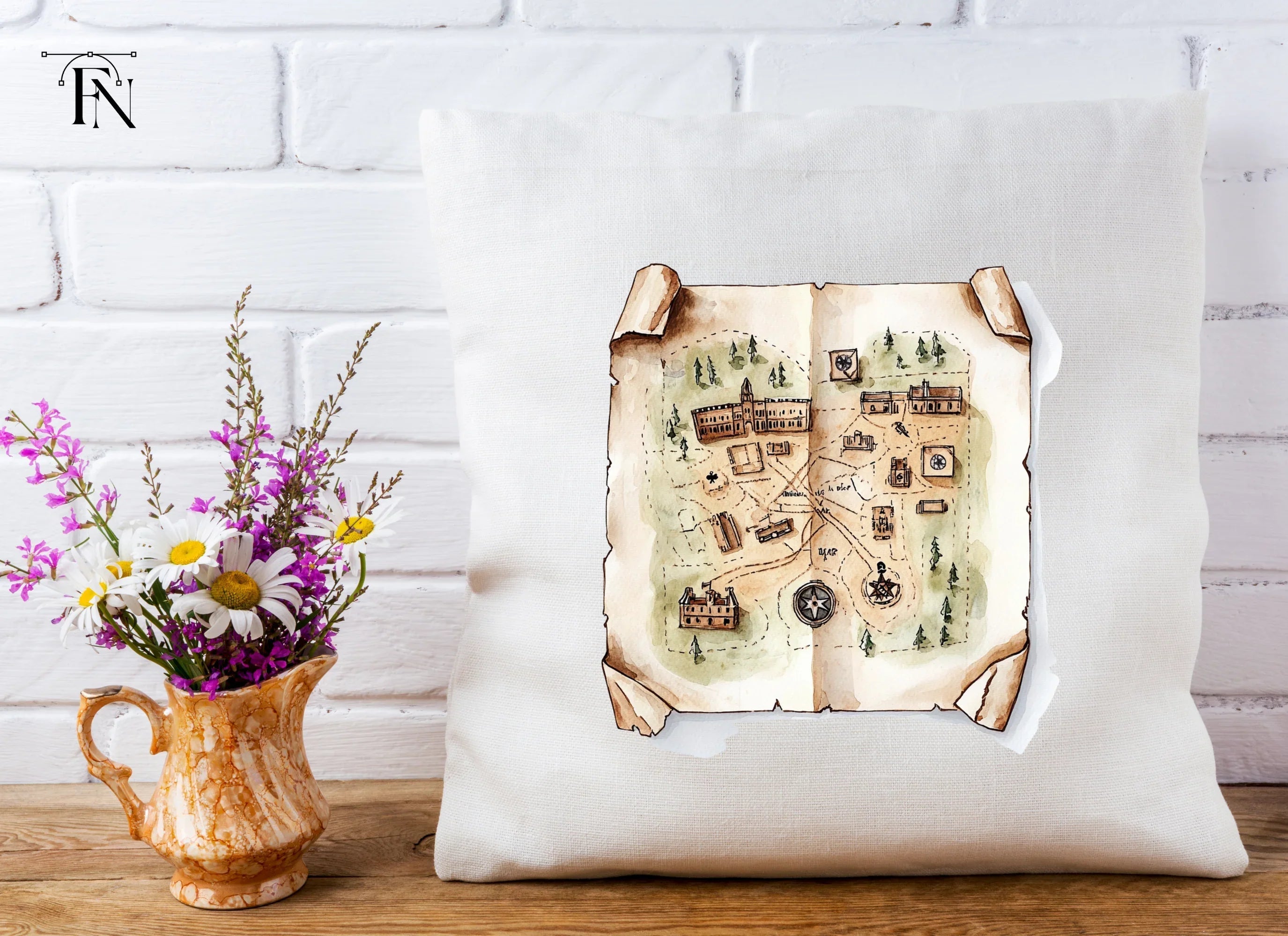 Hand Drawn Military Base Map Clipart Bundle