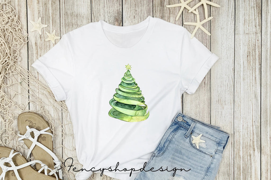Whimsical Christmas Trees Clipart Bundle