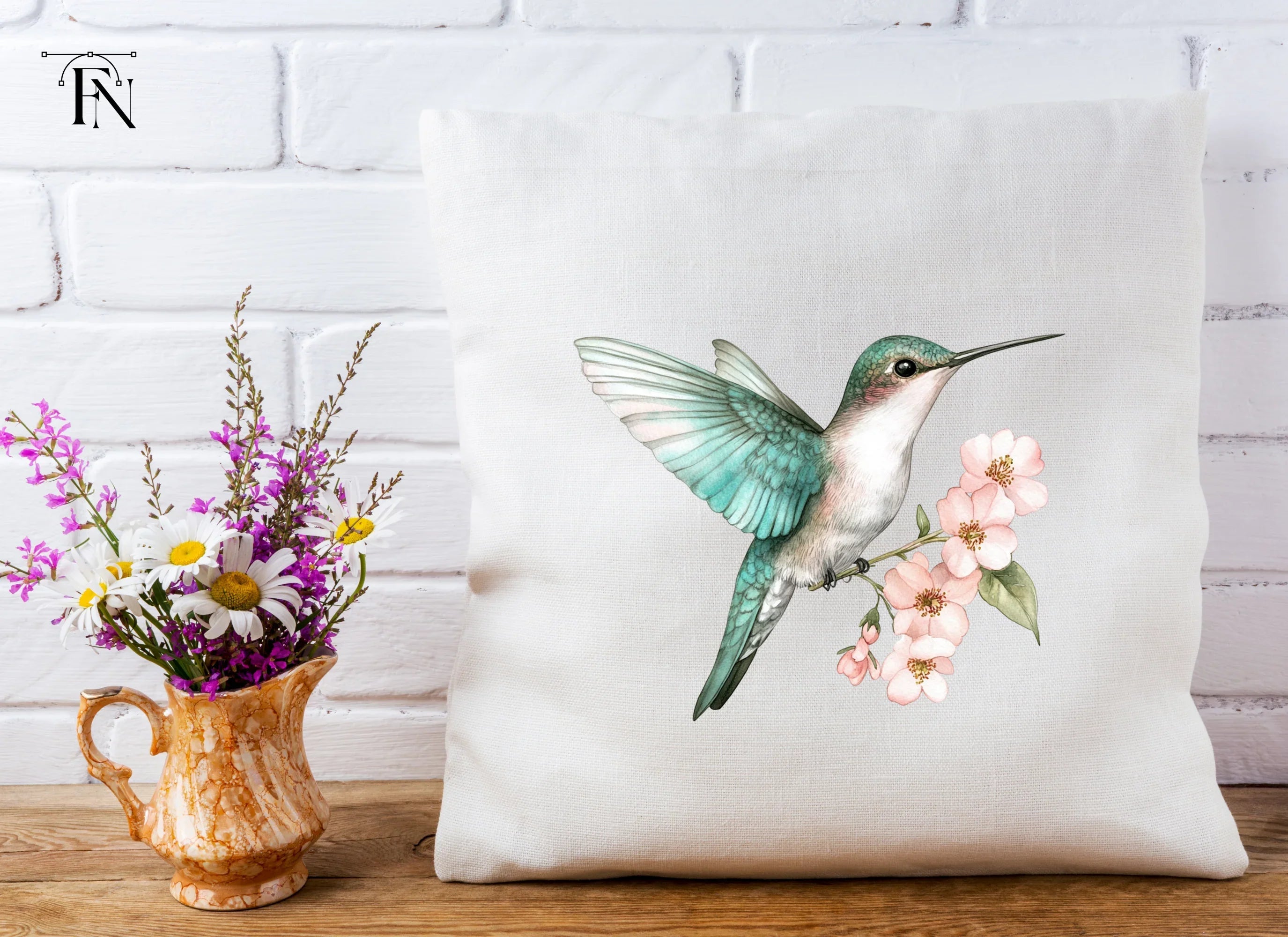 Hummingbird and Cherry Blossom Clipart Bundle