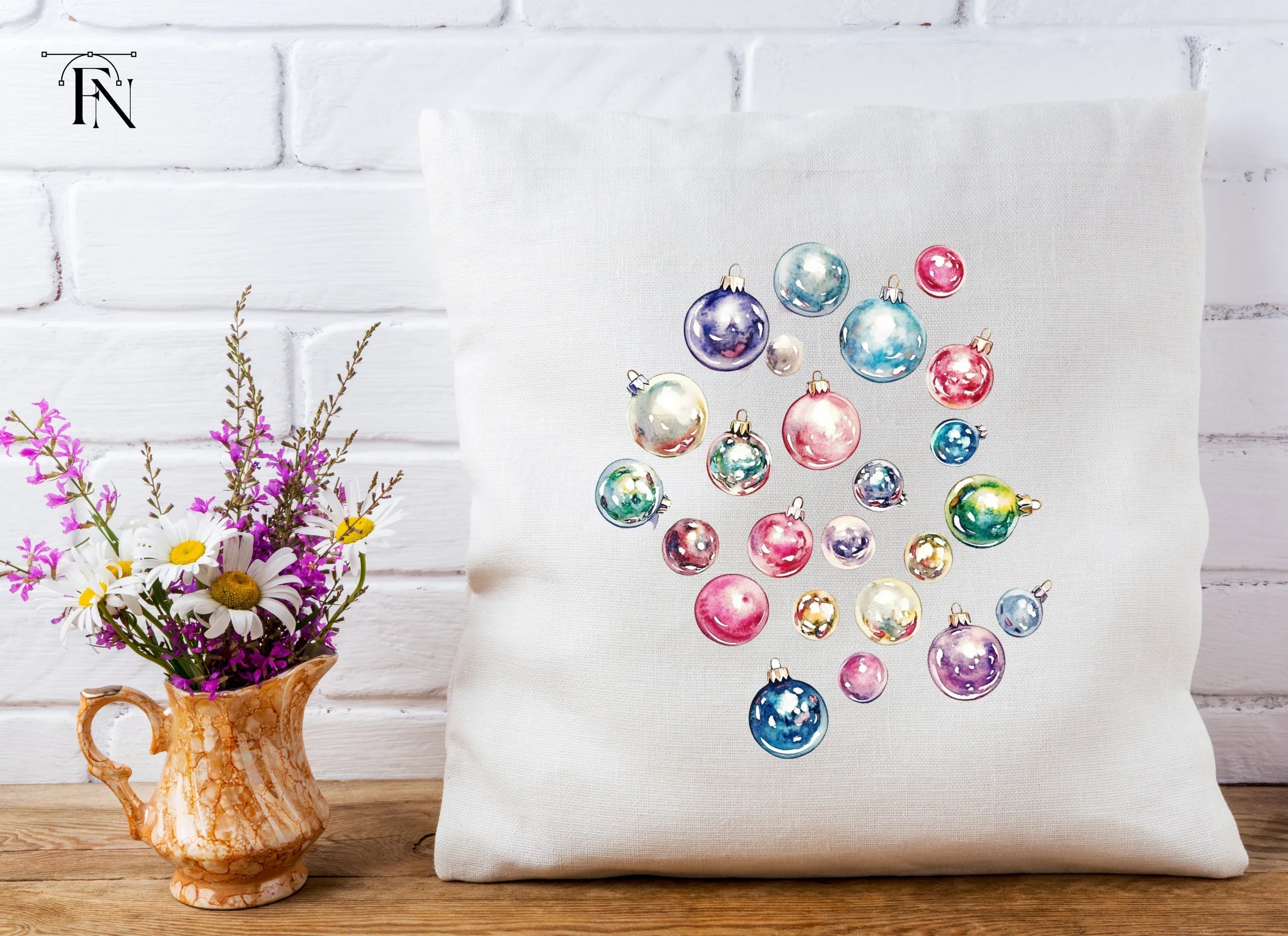 Christmas Ornaments Clipart Bundle