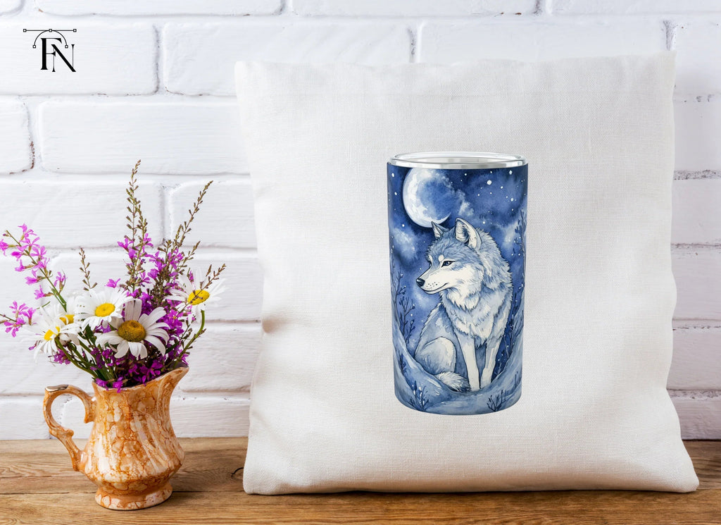 Winter Wolf Moon Tumbler Clipart Bundle