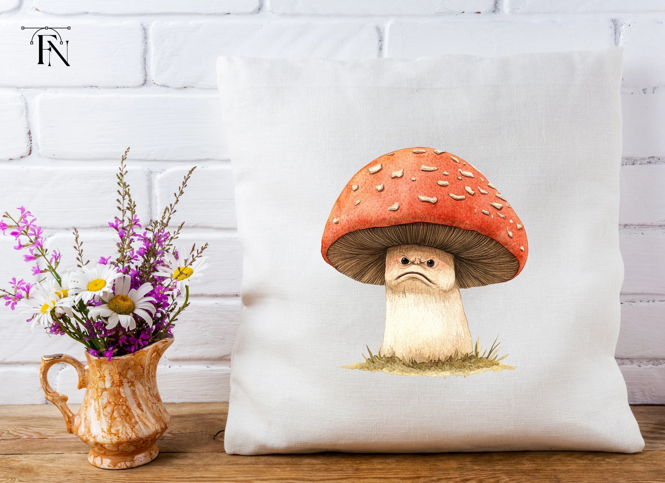 Grumpy Mushroom Clipart Bundle