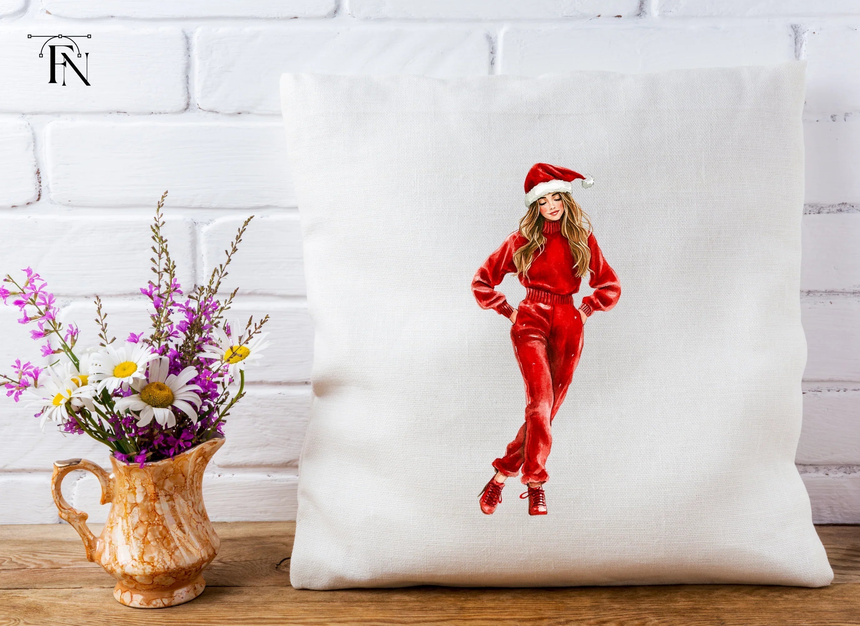 Stylish Christmas Girl Clipart Bundle
