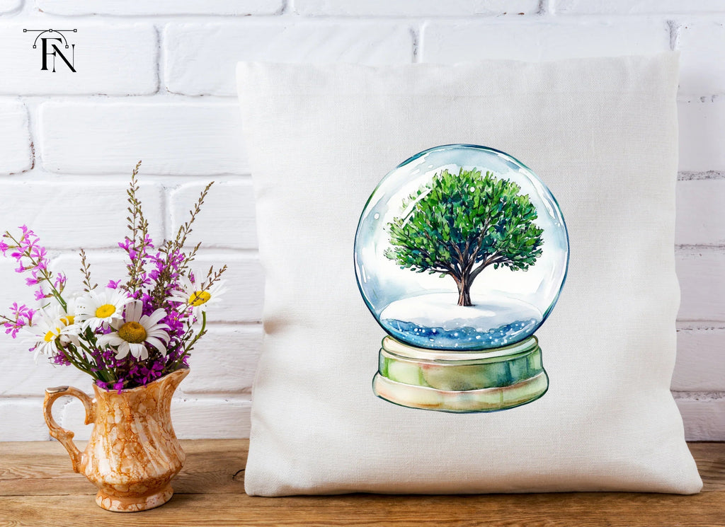 Snow Globe Trees Clipart Bundle