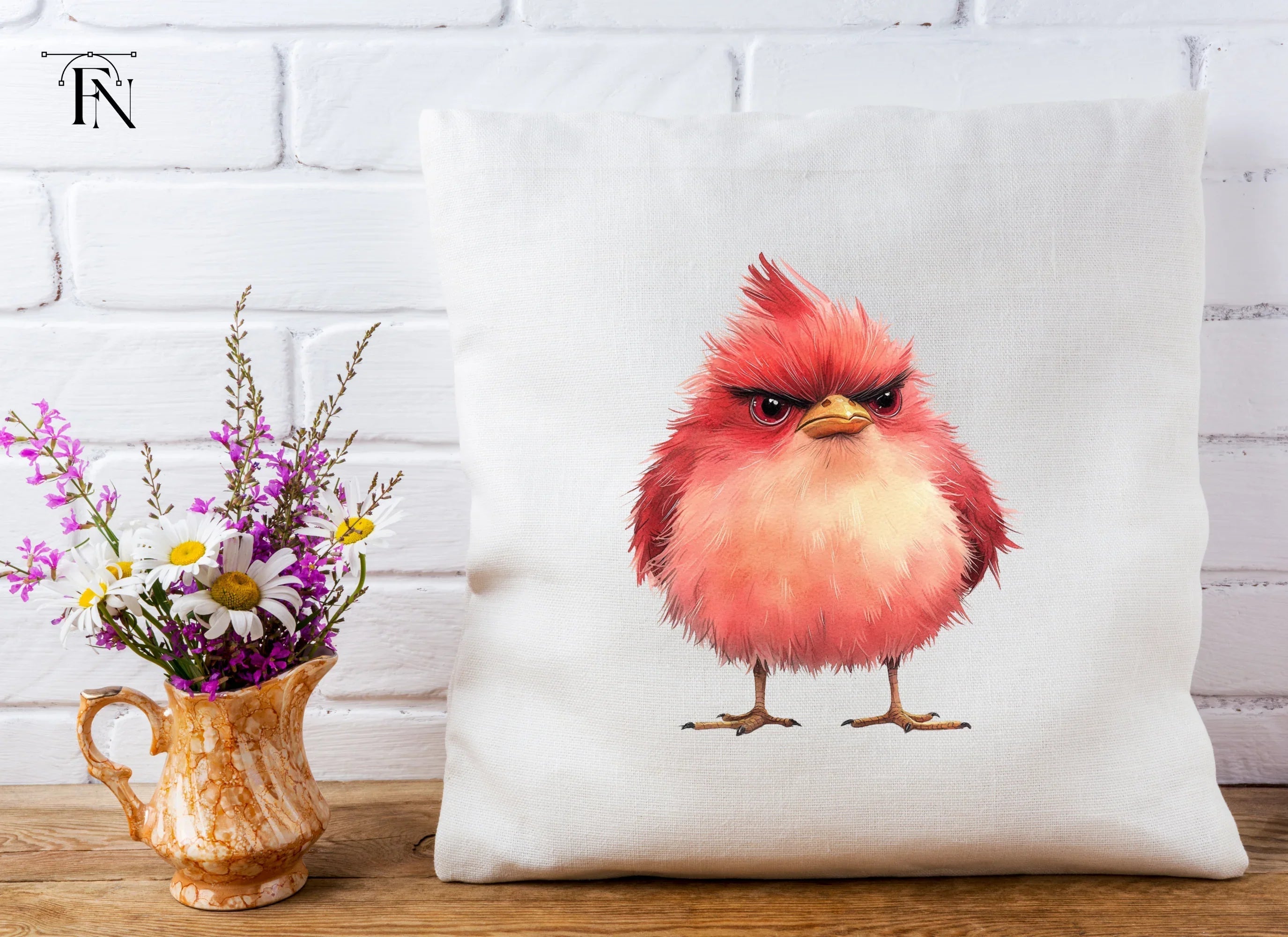 Angry Red Bird Illustration Clipart Bundle