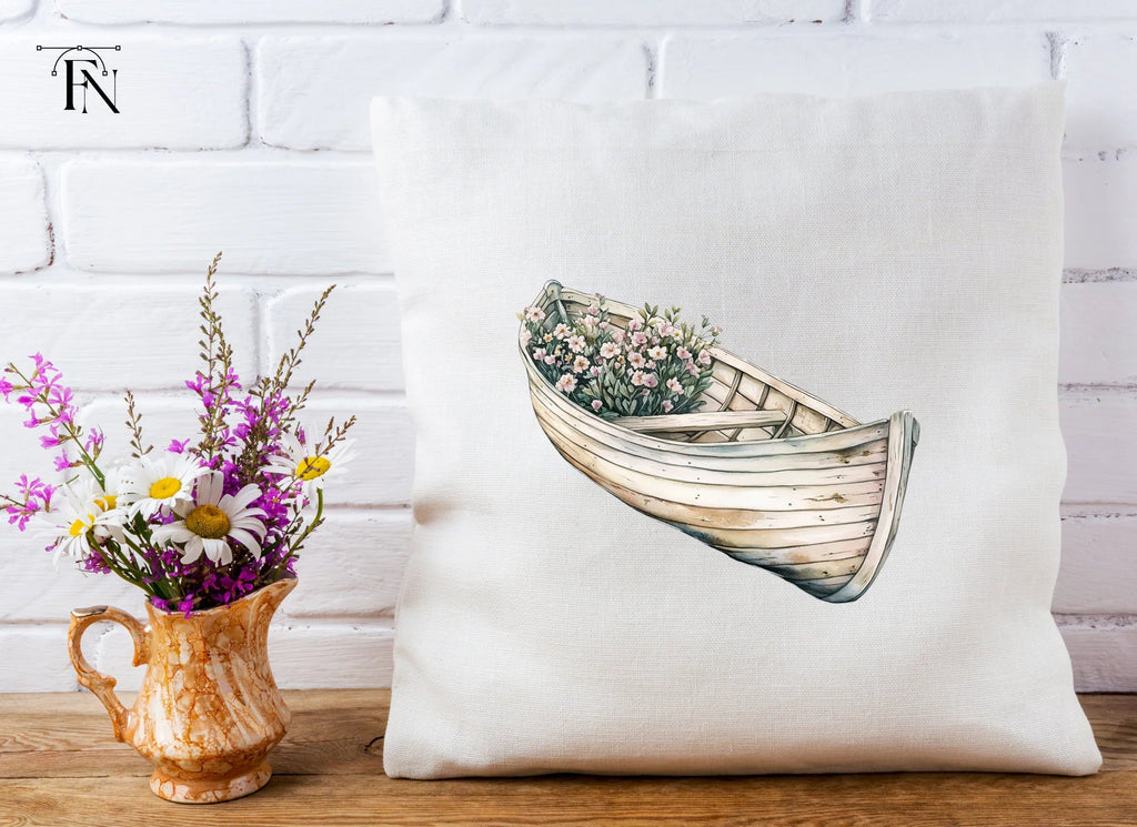 Charming Floral Boat Clipart Bundle