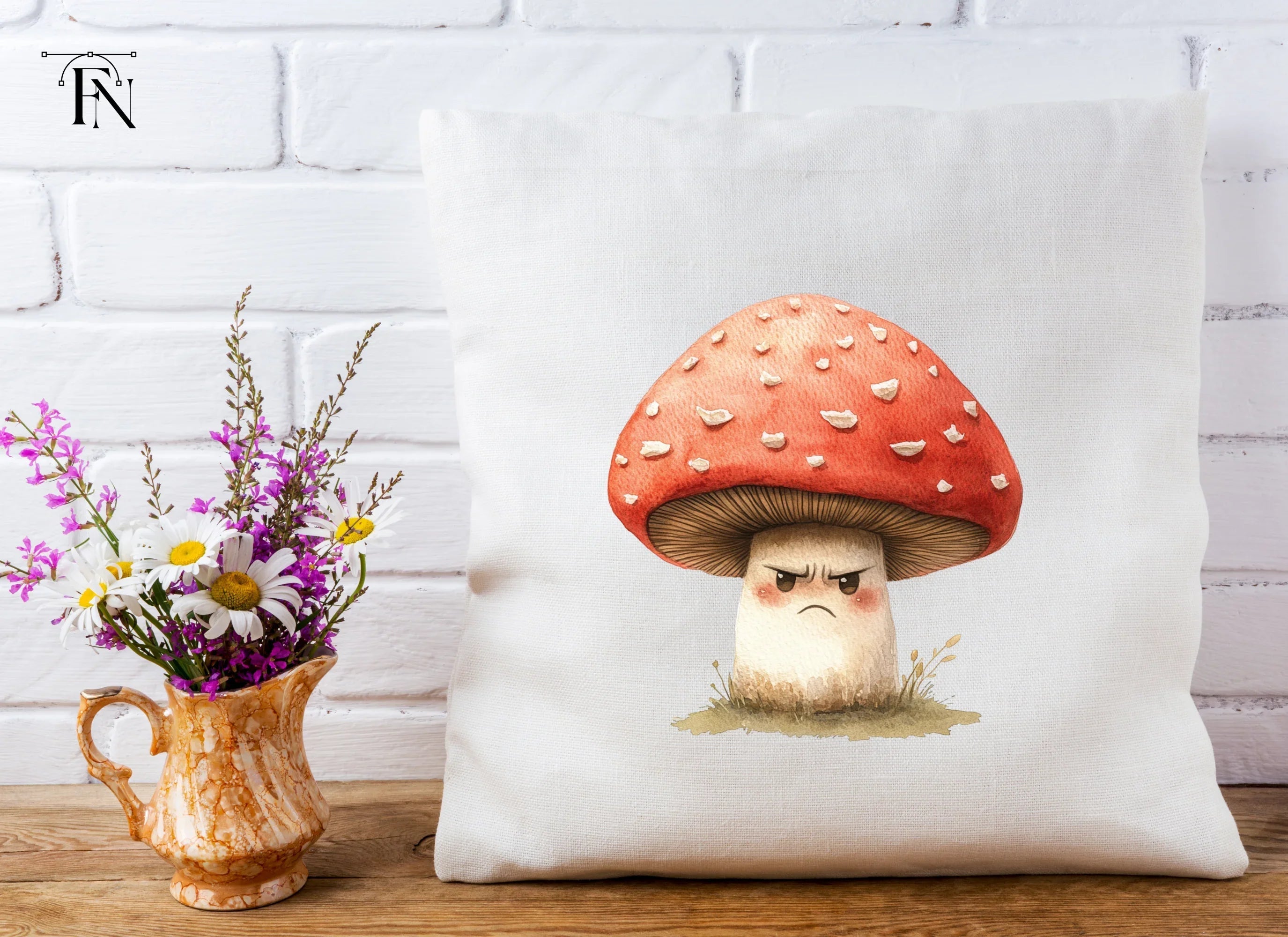 Furious Mushroom Character Clipart Bundle