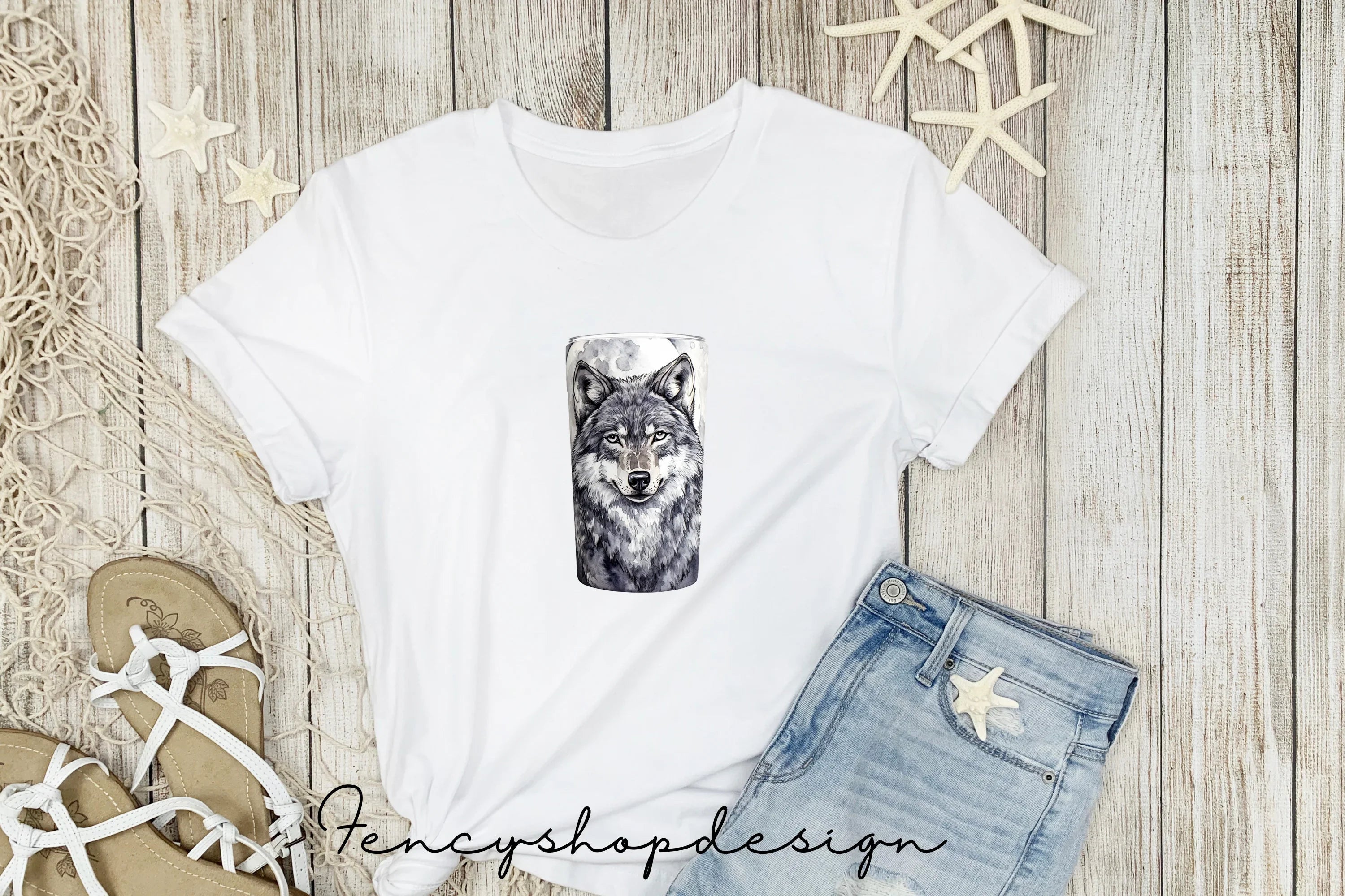 Wolf Tumbler Clipart Bundle
