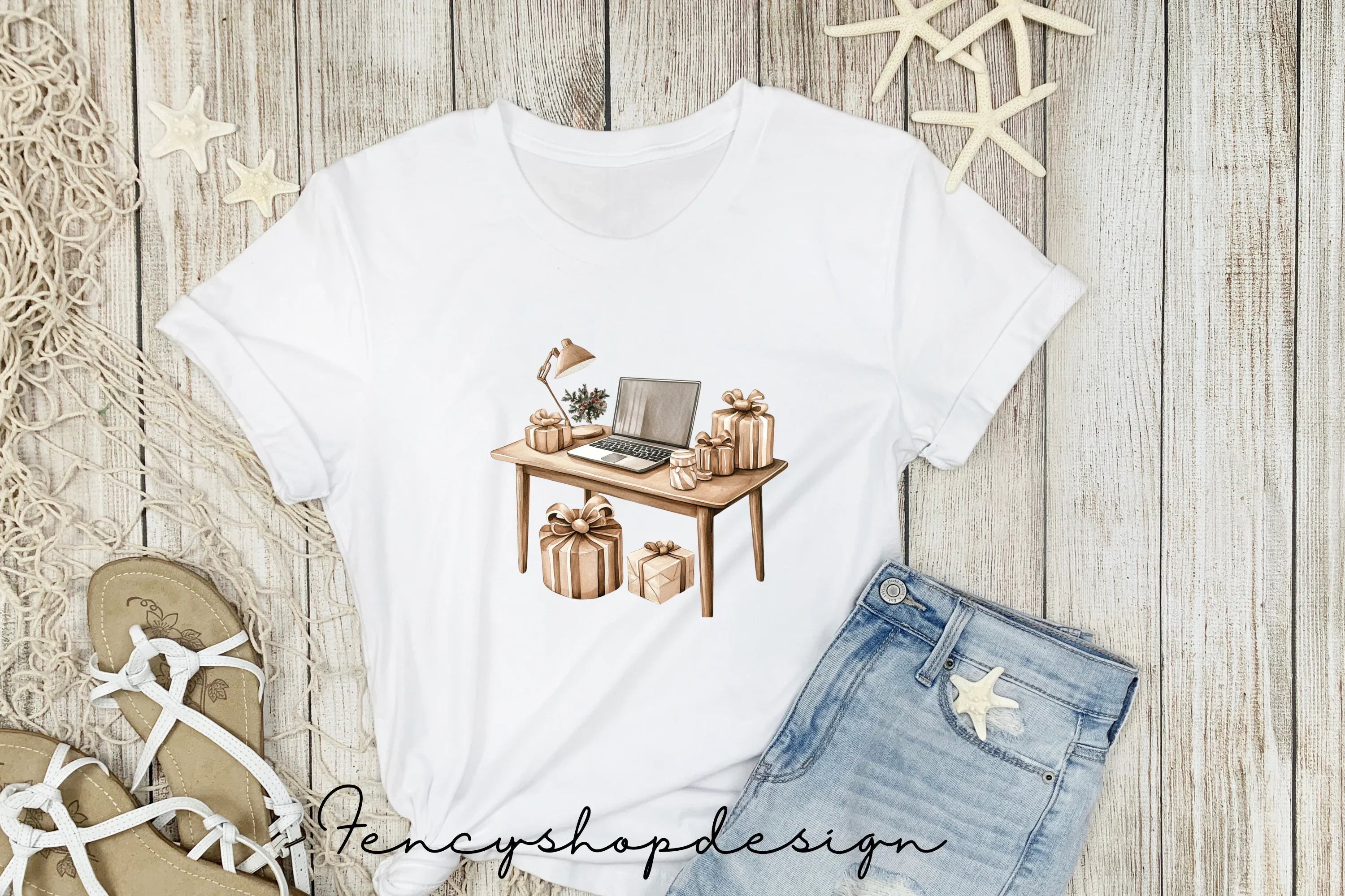 Christmas Desk Decor Clipart Bundle