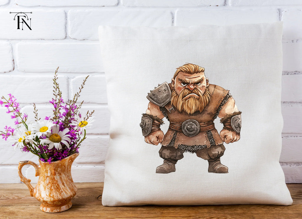 Dwarf Warrior Fantasy Characters Clipart Bundle