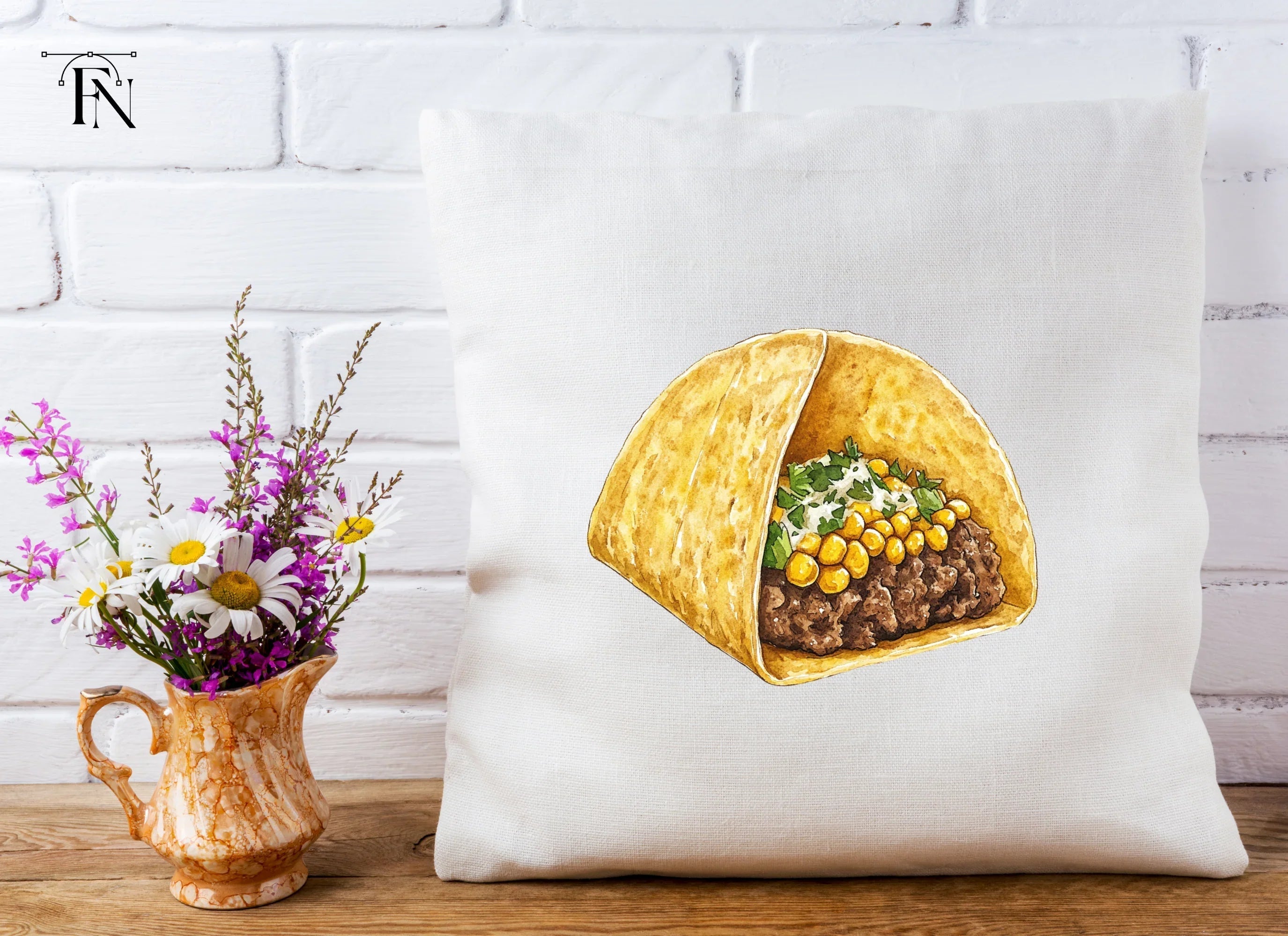 Savory Beef and Corn Tacos Clipart Bundle