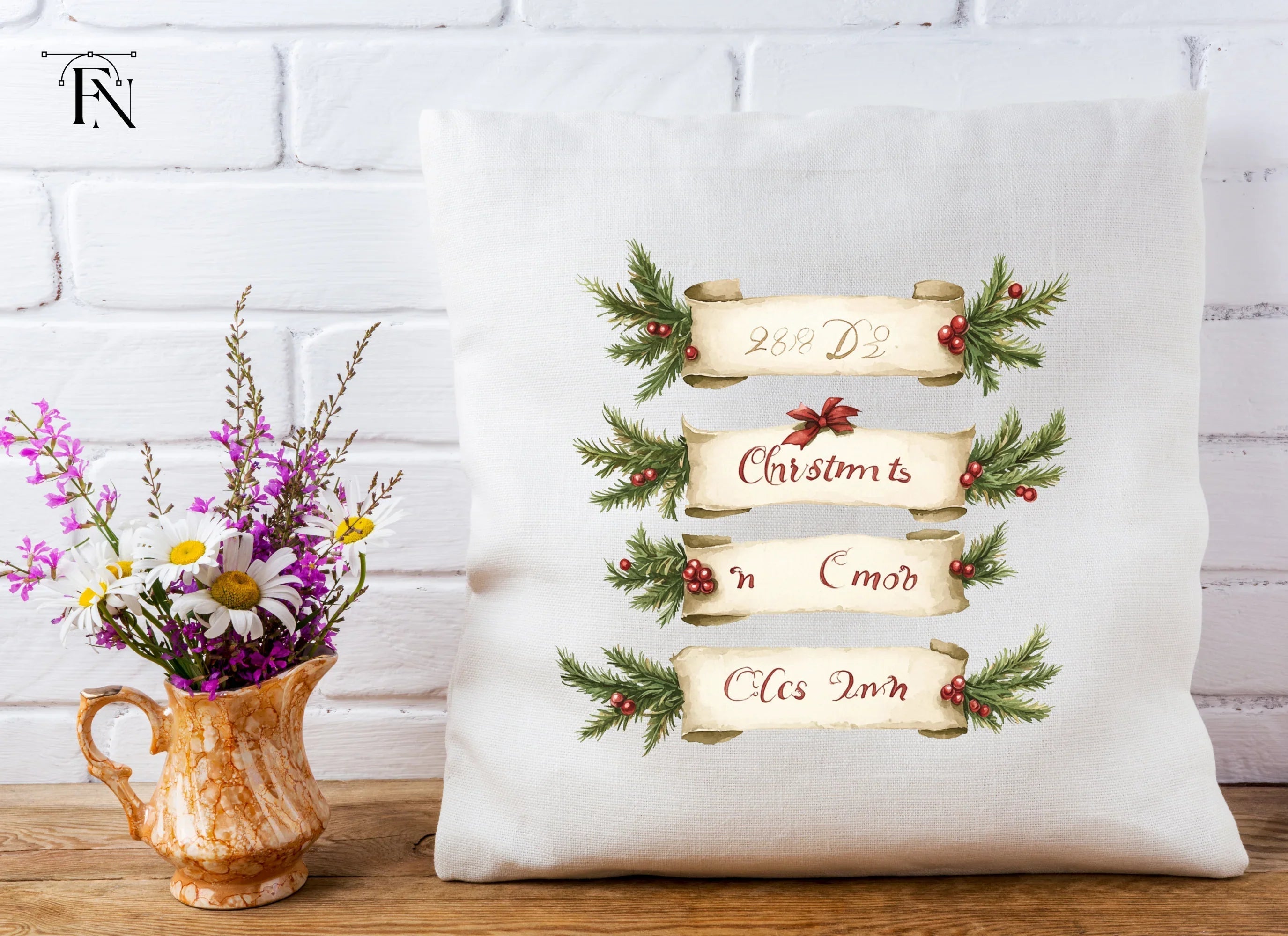 Christmas Scroll Banners Clipart Bundle