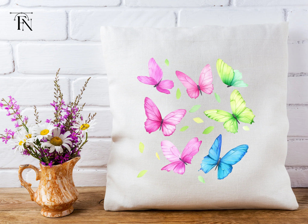Vibrant Butterfly and Leaves Clipart Bundle