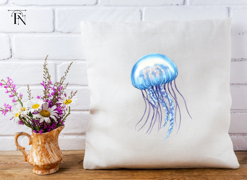 Blue Jellyfish Clipart Bundle