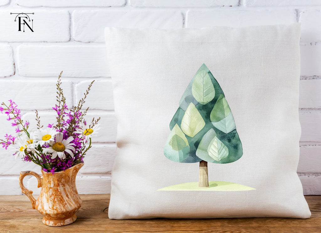 Abstract Green Tree Clipart Bundle