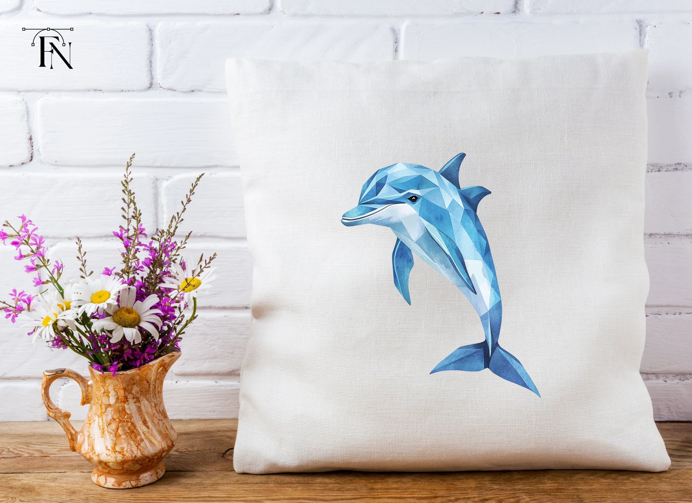 Geometric Dolphin Clipart Bundle