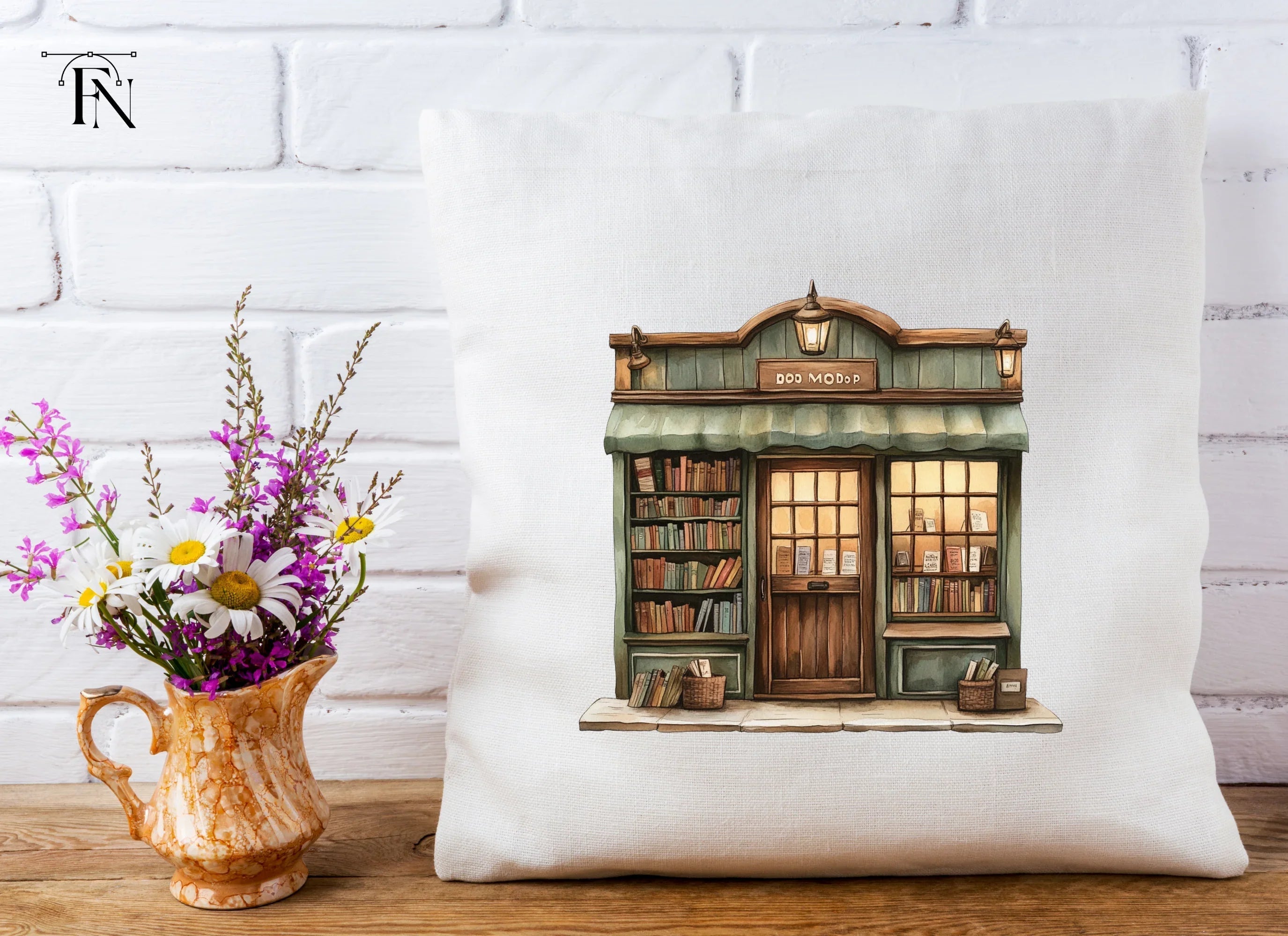 Vintage Bookstore Clipart Bundle