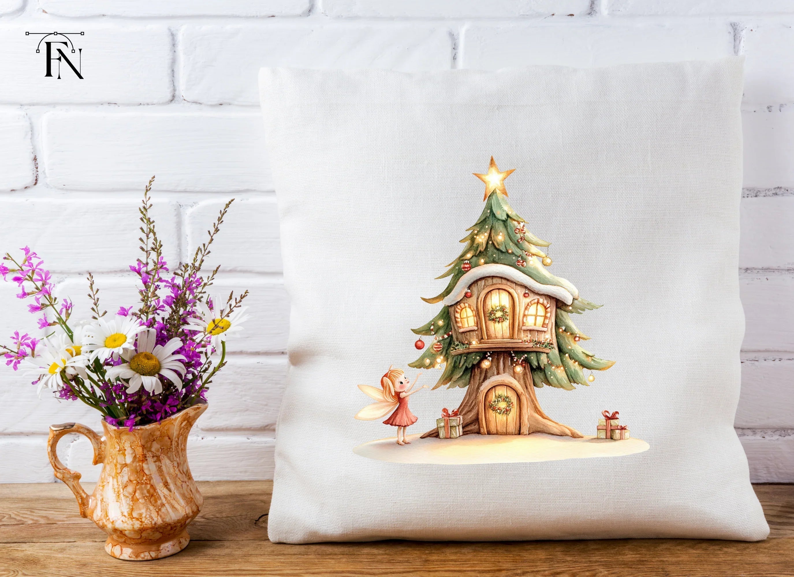 Christmas Fairy Treehouse Clipart Bundle