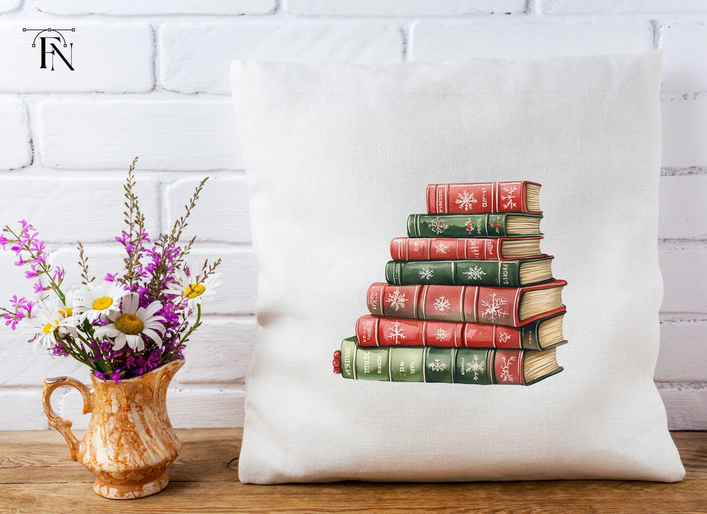 Christmas Books Stack Clipart Bundle