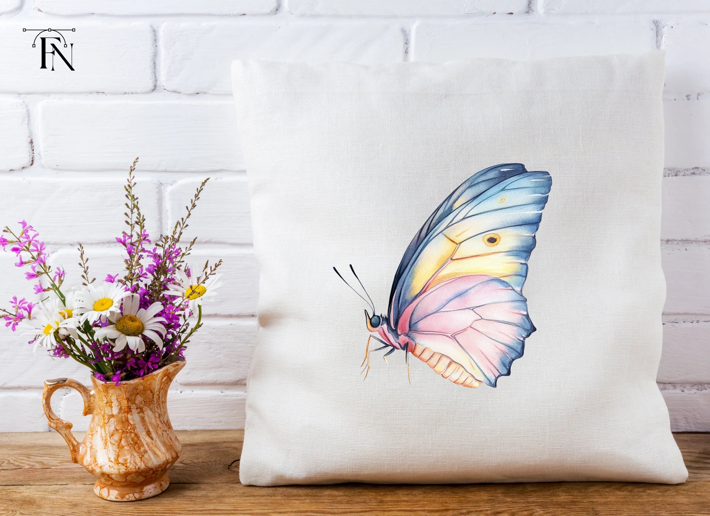 Soft Hues Butterfly Clipart Bundle