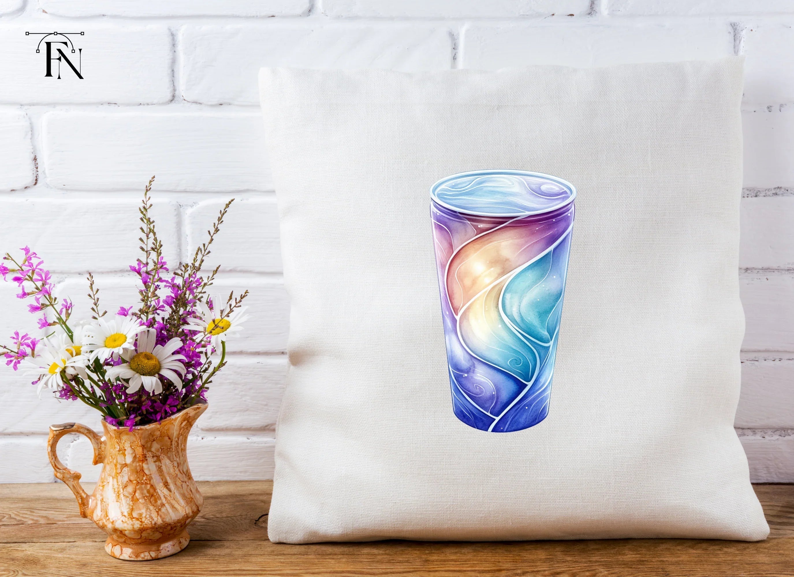 Swirl Glass Clipart Bundle